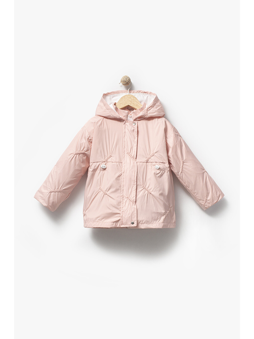 Jikko Baby Pembe Kız Çocuk Kapüşonlu Yağmurluk 2000