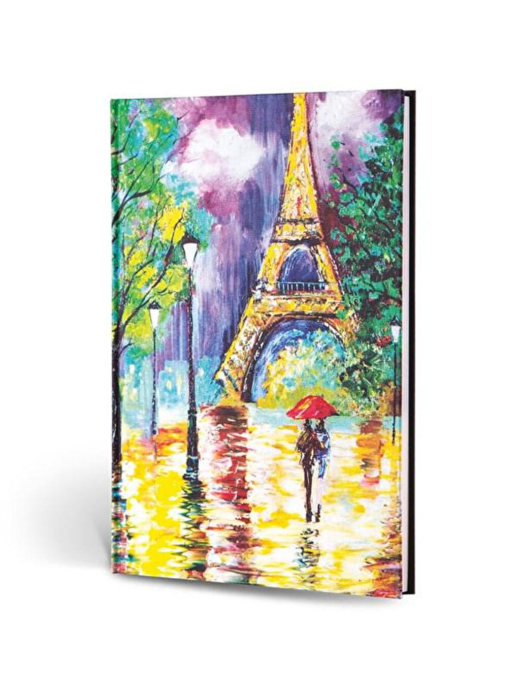 LE COLOR Karışık Creamona Paris Dokulu Mini Defter Çizgili Paris