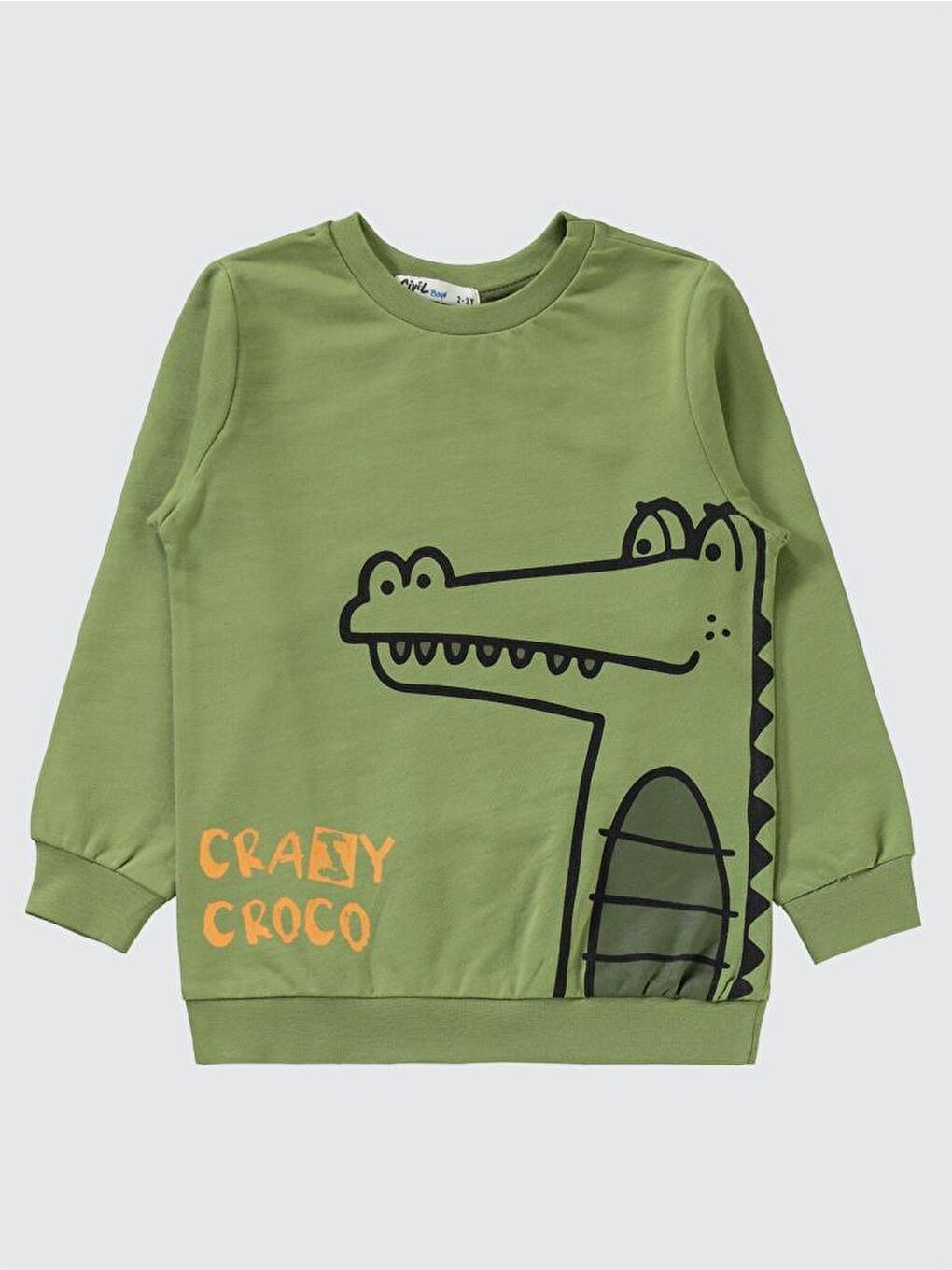 Boys Crazy Croco Baskılı 2-5 Yaş Eşofman Takımı - Haki 4-5 Yaş