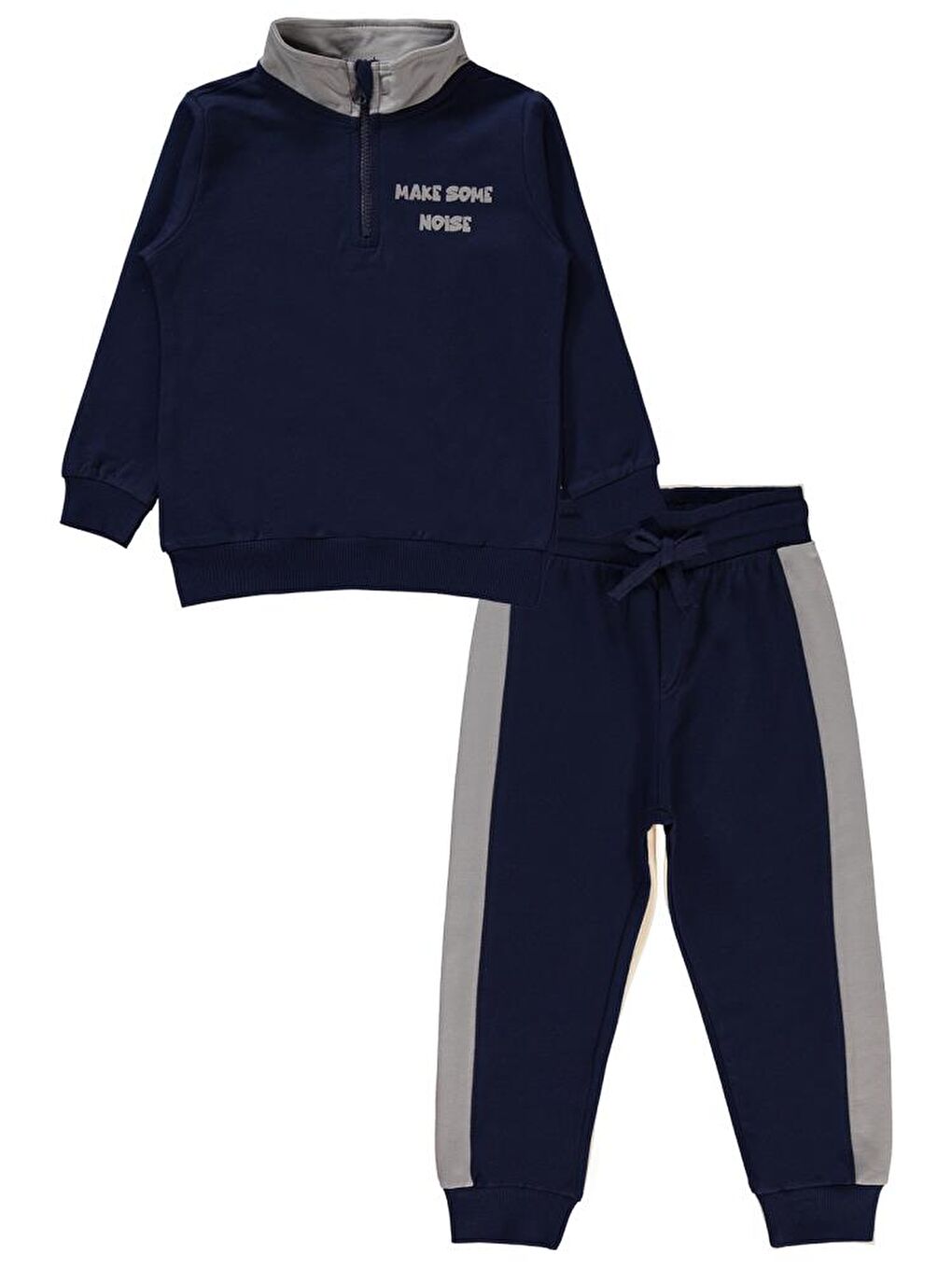 Boys Make Some Noıse Baskılı 2-5 Yaş Eşofman Takımı - Lacivert 4-5 Yaş-2