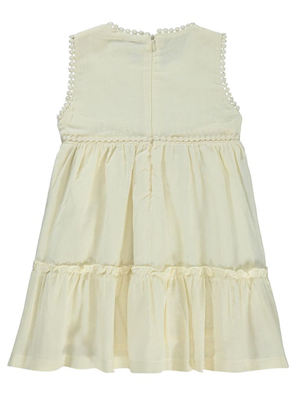 Girls Natural 2-5 Yaş Elbise - Bej 3-4 Yaş-1