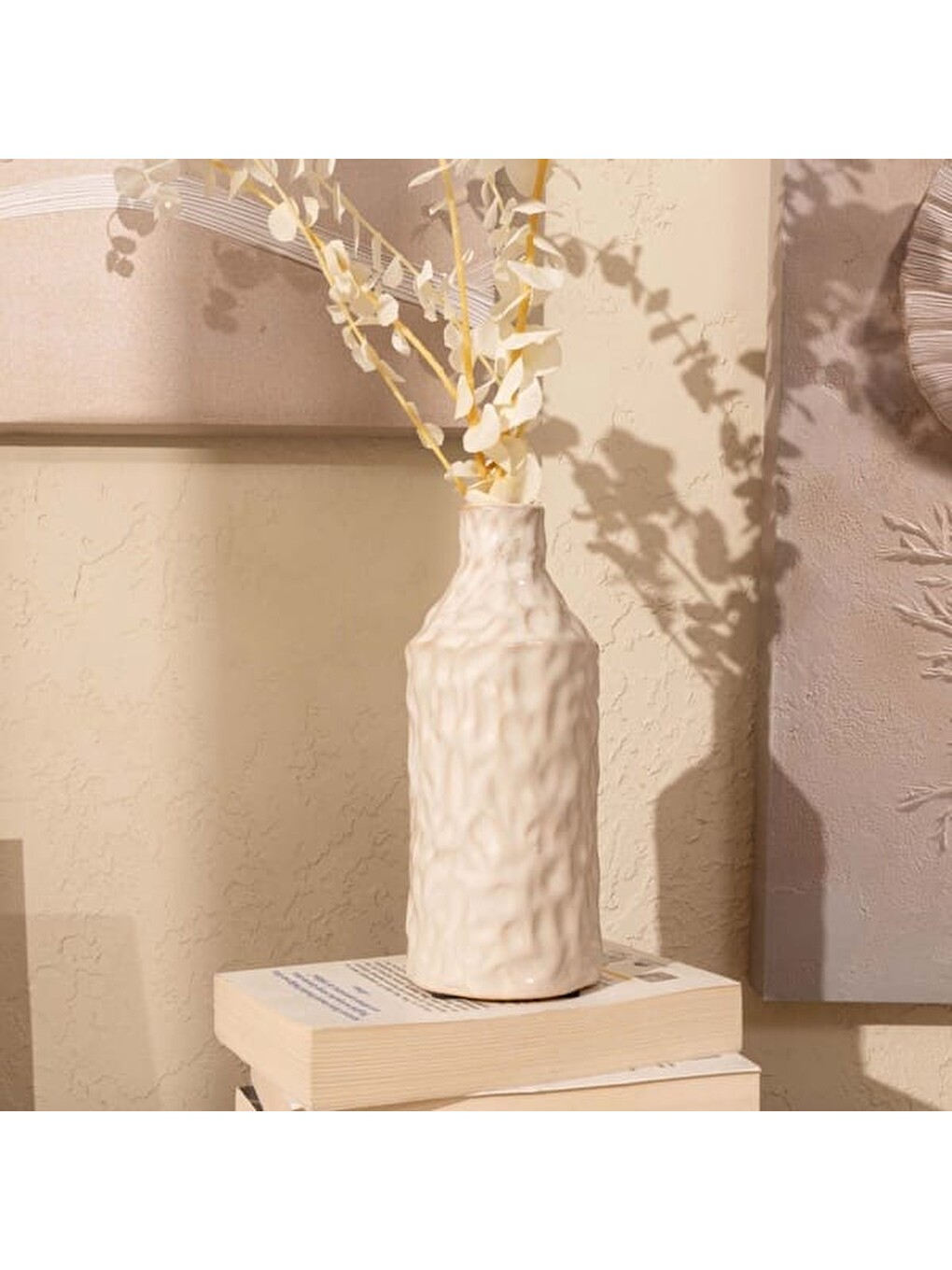Deco Almeria Vazo - Bej - 35,5 Cm-5