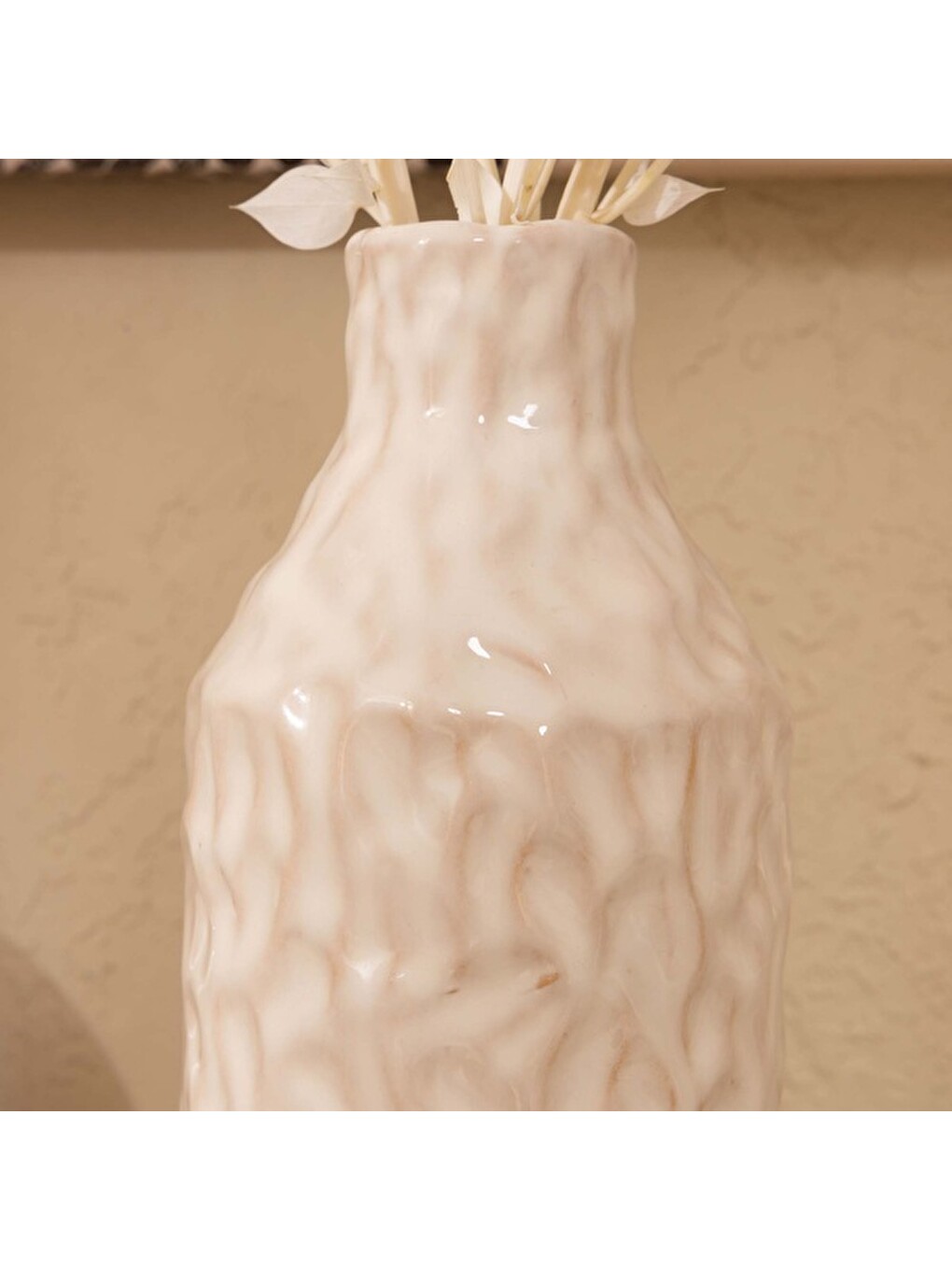 Deco Almeria Vazo - Bej - 35,5 Cm-7