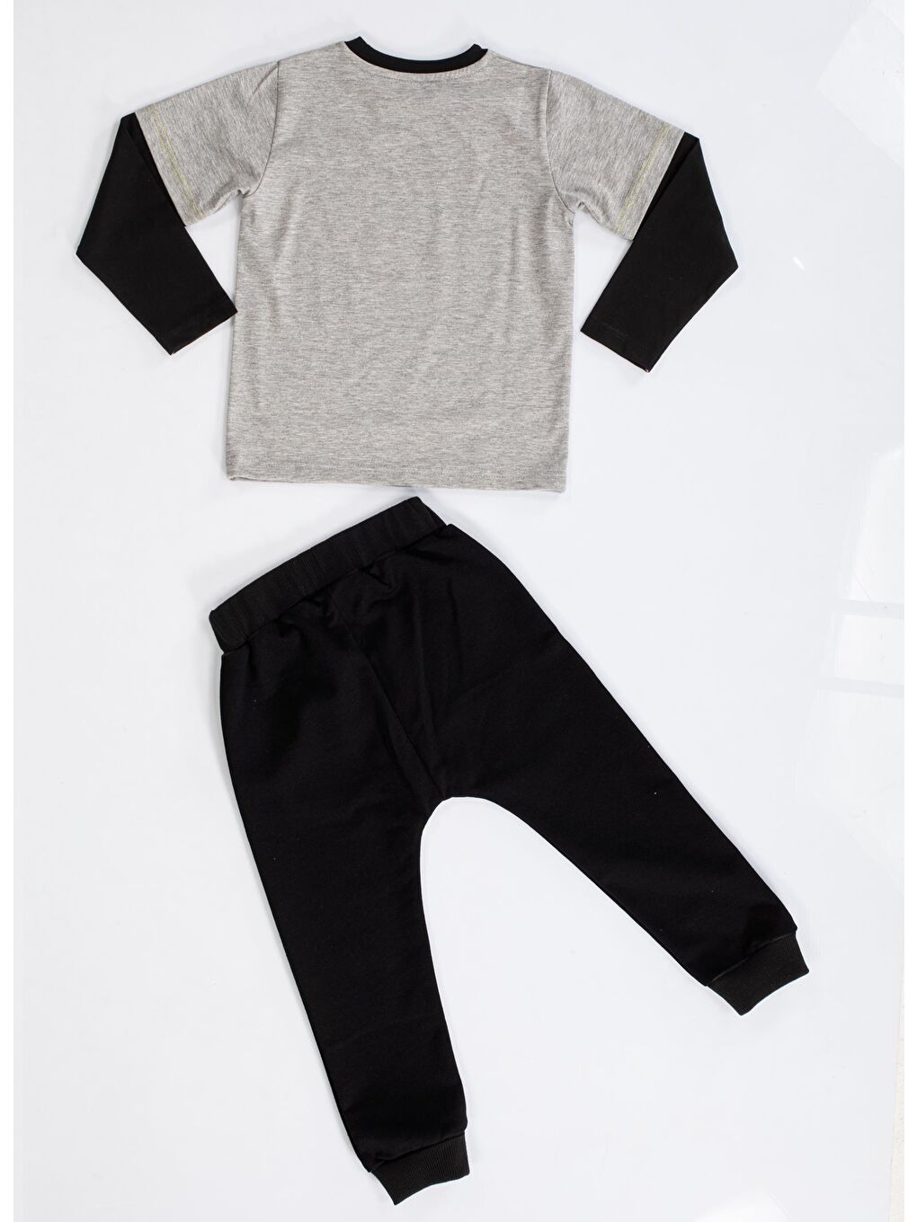 Siyah Vibes Erkek Çocuk Harem Pantolon Takım-3