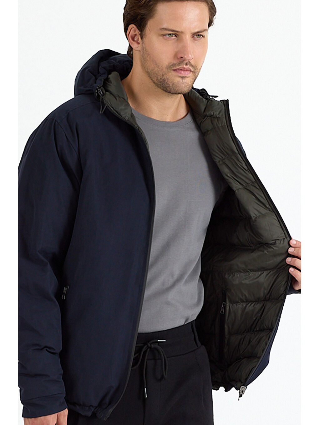 BRELIS Erkek Mont Kaban Lacivert-1