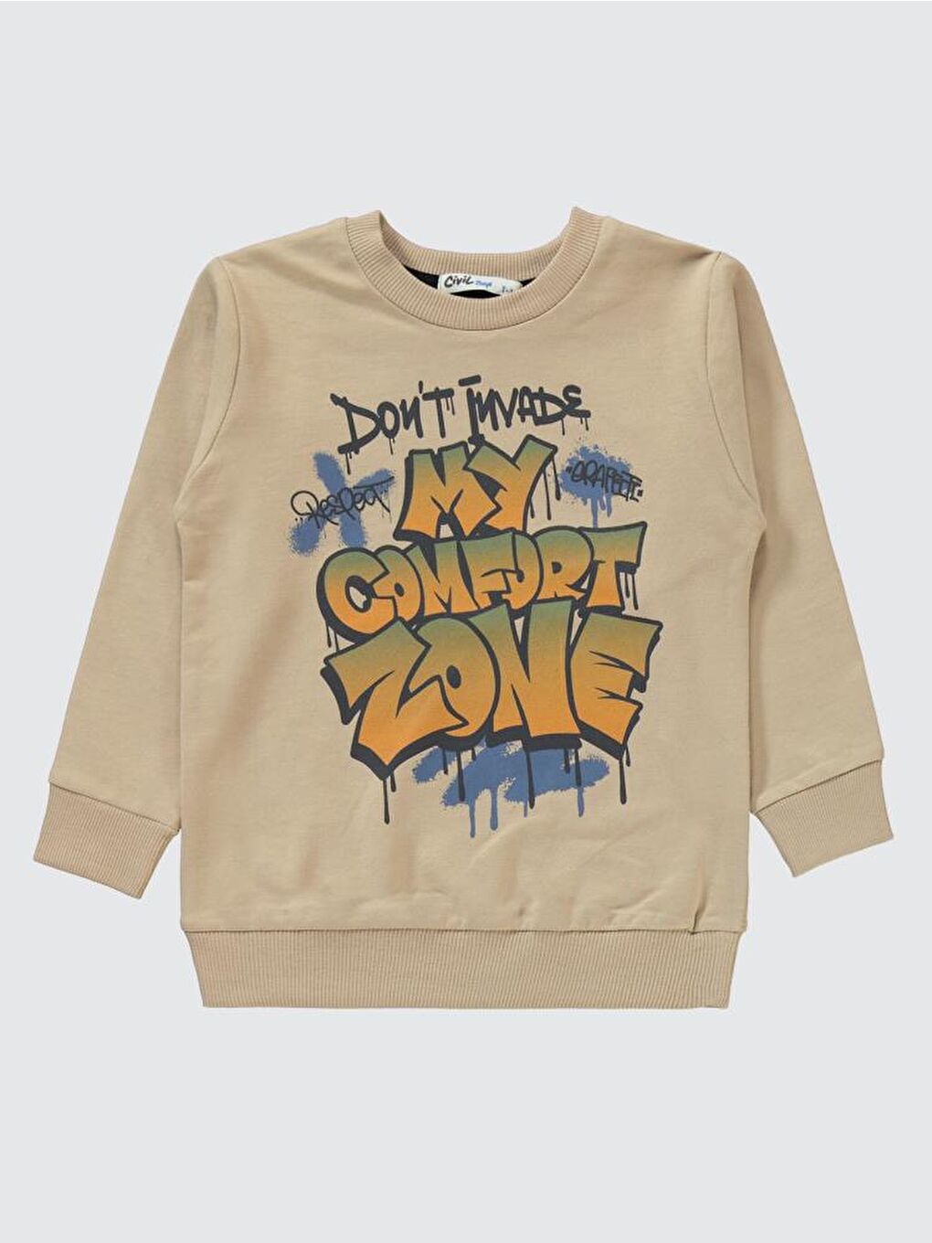 Boys My Comfort Zone Baskılı 2-5 Yaş Eşofman Takımı - Bej 2-3 Yaş-2