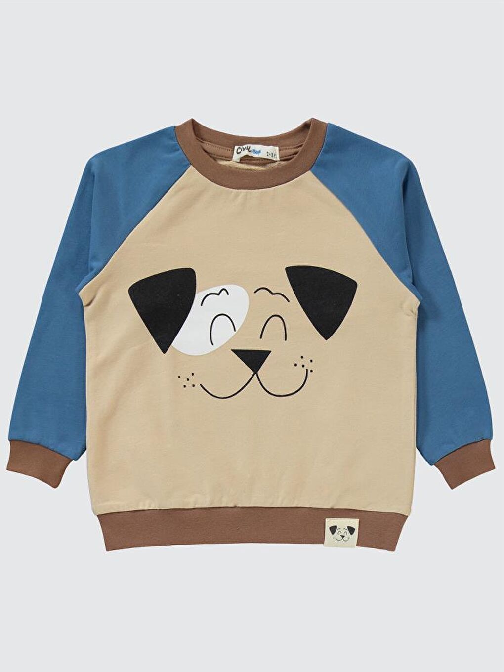 İndigo Boys Cool Dog Baskılı 2-5 Yaş Eşofman Takımı - Mavi 3-4 Yaş