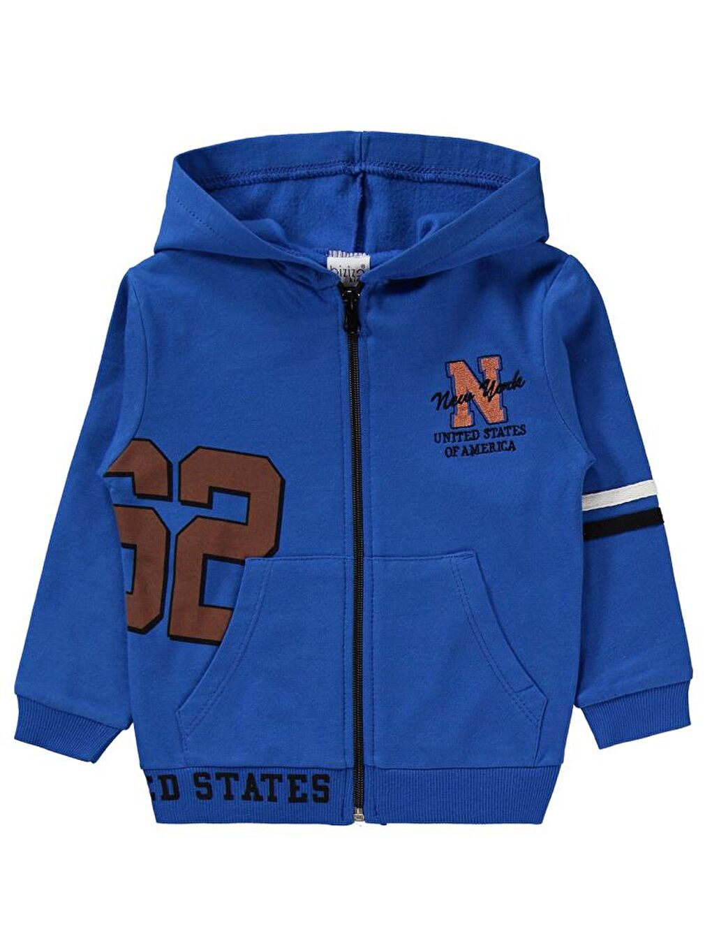 Kapüşonlu 62 Baskılı 2-5 Yaş Eşofman Takımı - Mavi 4-5 Yaş-1