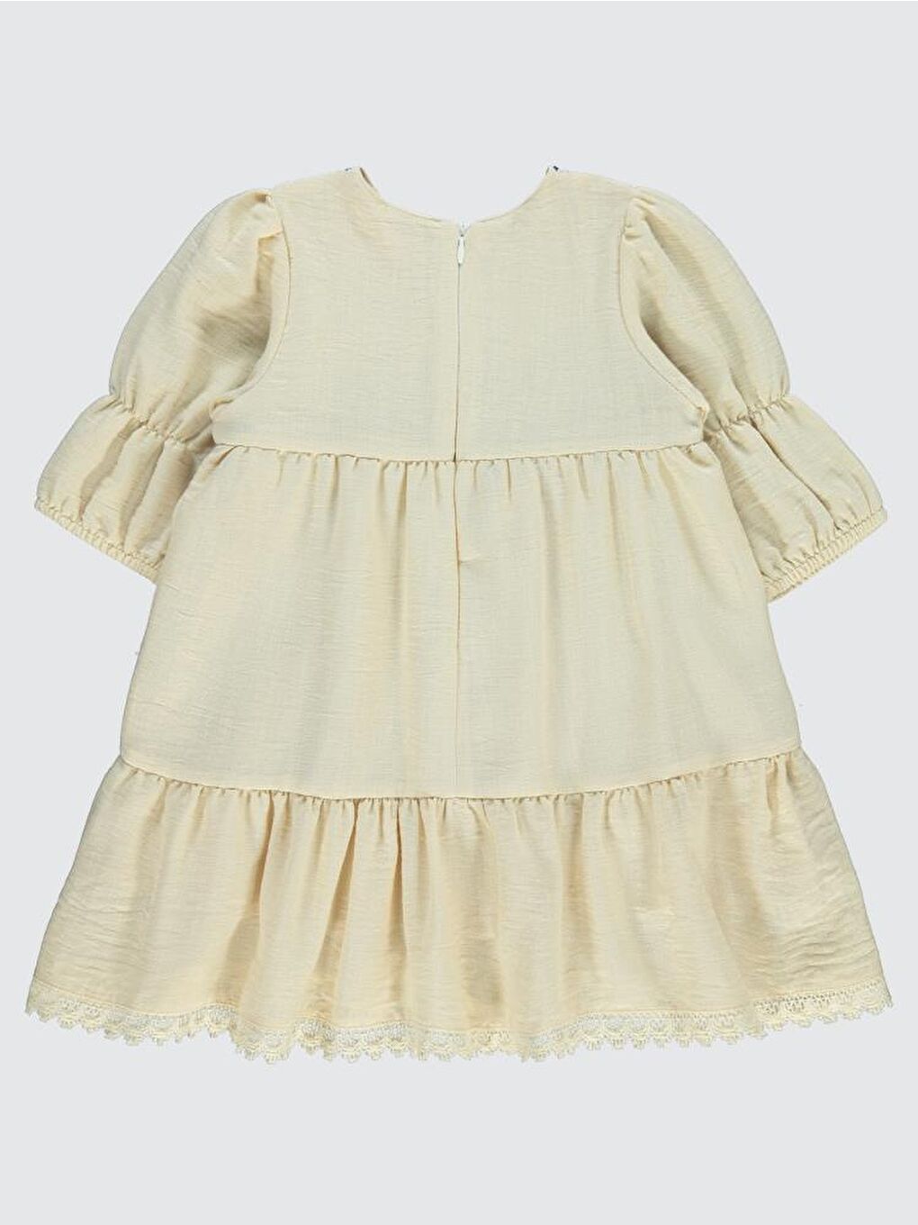 Girls Nakışlı 2-5 Yaş Elbise - Bej2-3 Yaş-1