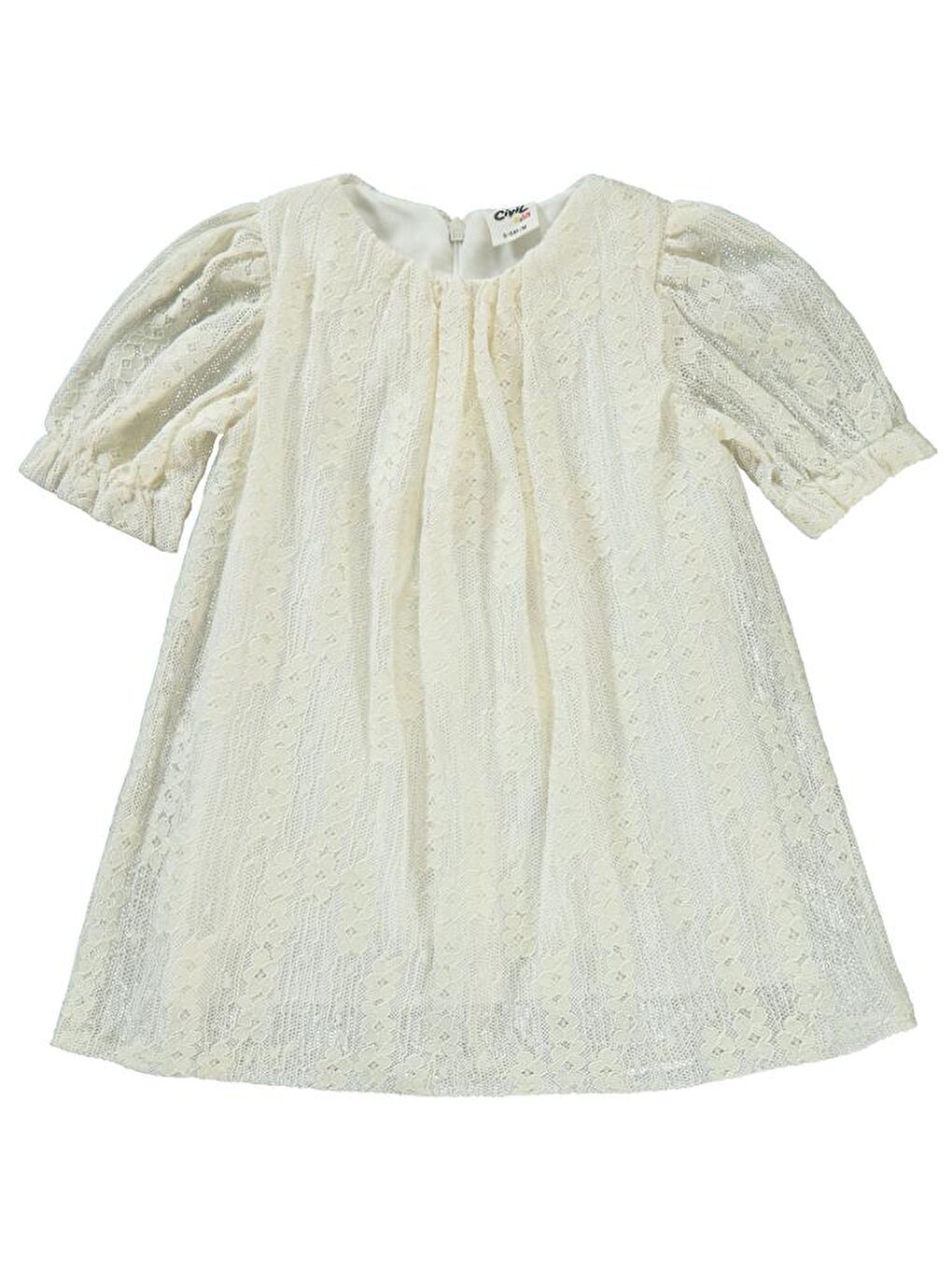 Baby Dantel Detaylı 6-18 Ay Elbise - Ekru9-12 Ay-1