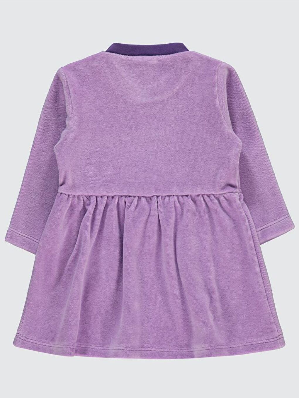 Baby Bulut Baskılı 3-18 Ay Elbise - Lila 12-18 Ay