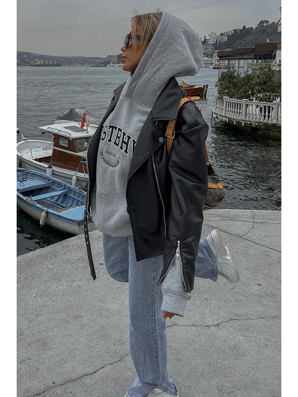 Gri Kadın Sweatshirt Mg923-1