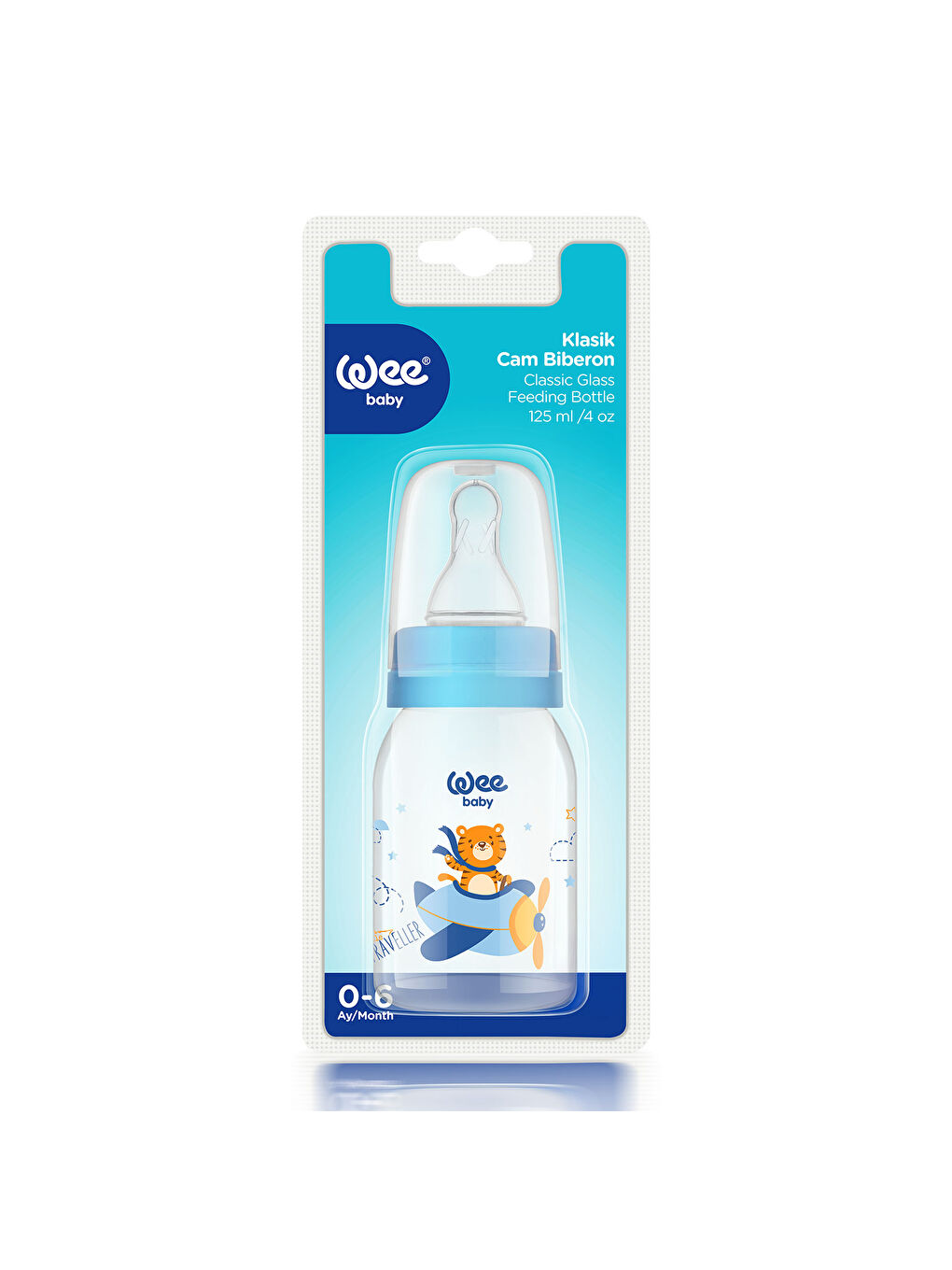 Klasik Cam Biberon 125 ml - Mavi-2