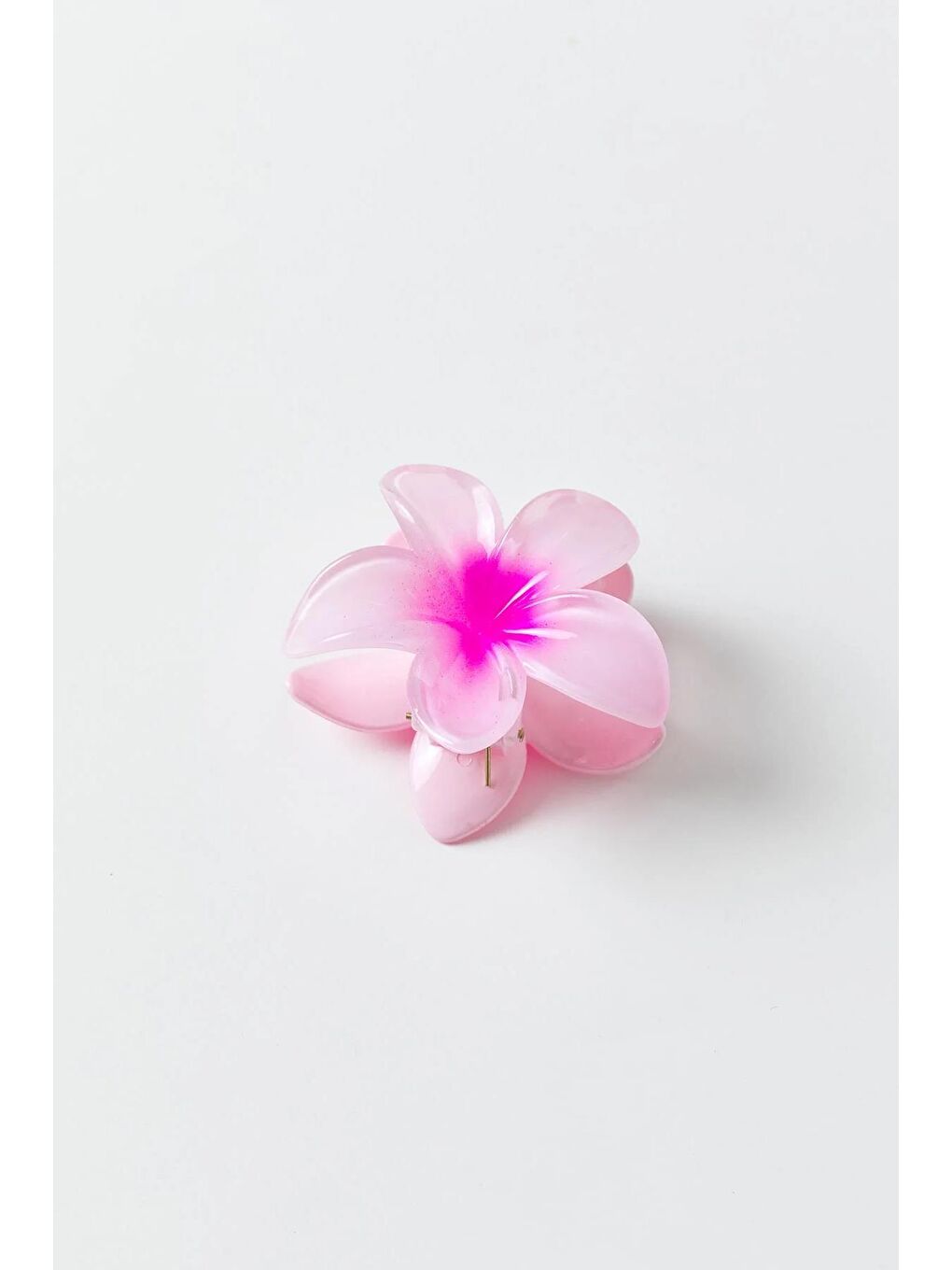 Pembe Büyük Hibiscus Lüks Asetat Mandal Toka