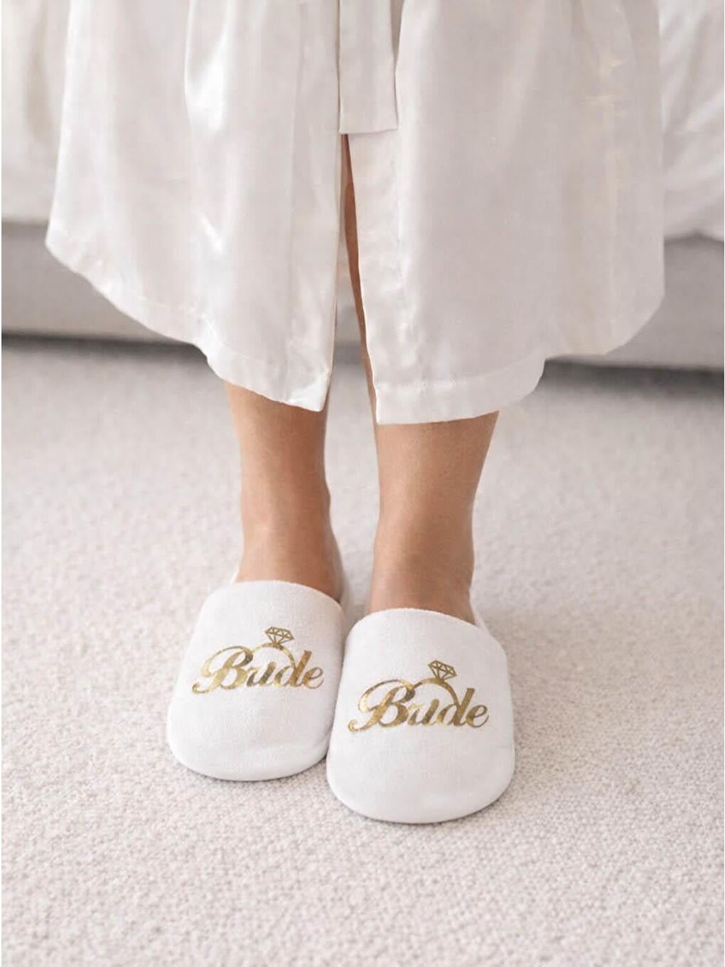 Bride Yazılı Gelin Terliği Beyaz Bekarlığa Veda Partisi Terlik