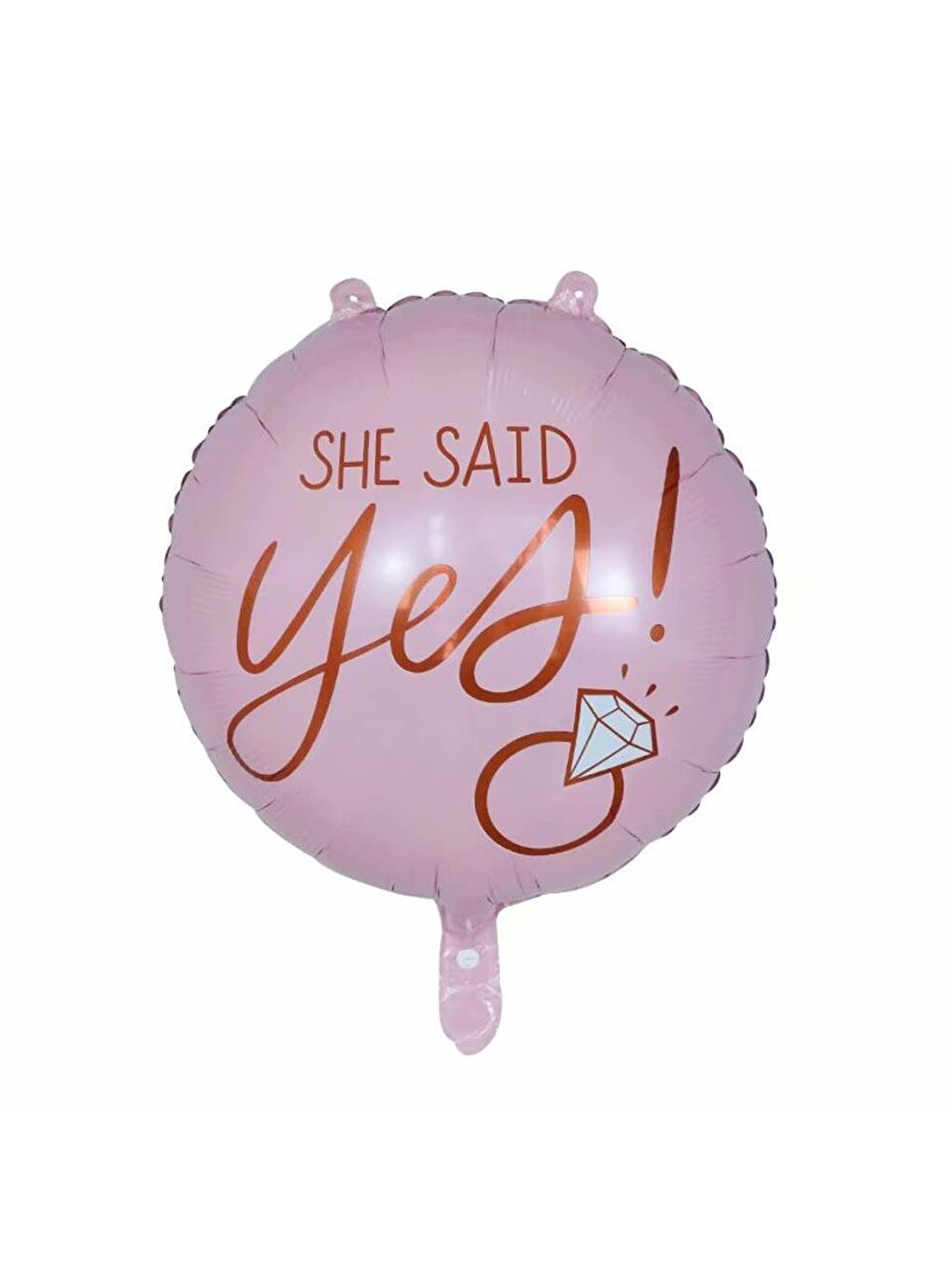 Sarı Bride Parti Palonu She Said Yes Yazılı Folyo Balon 55 cm-1
