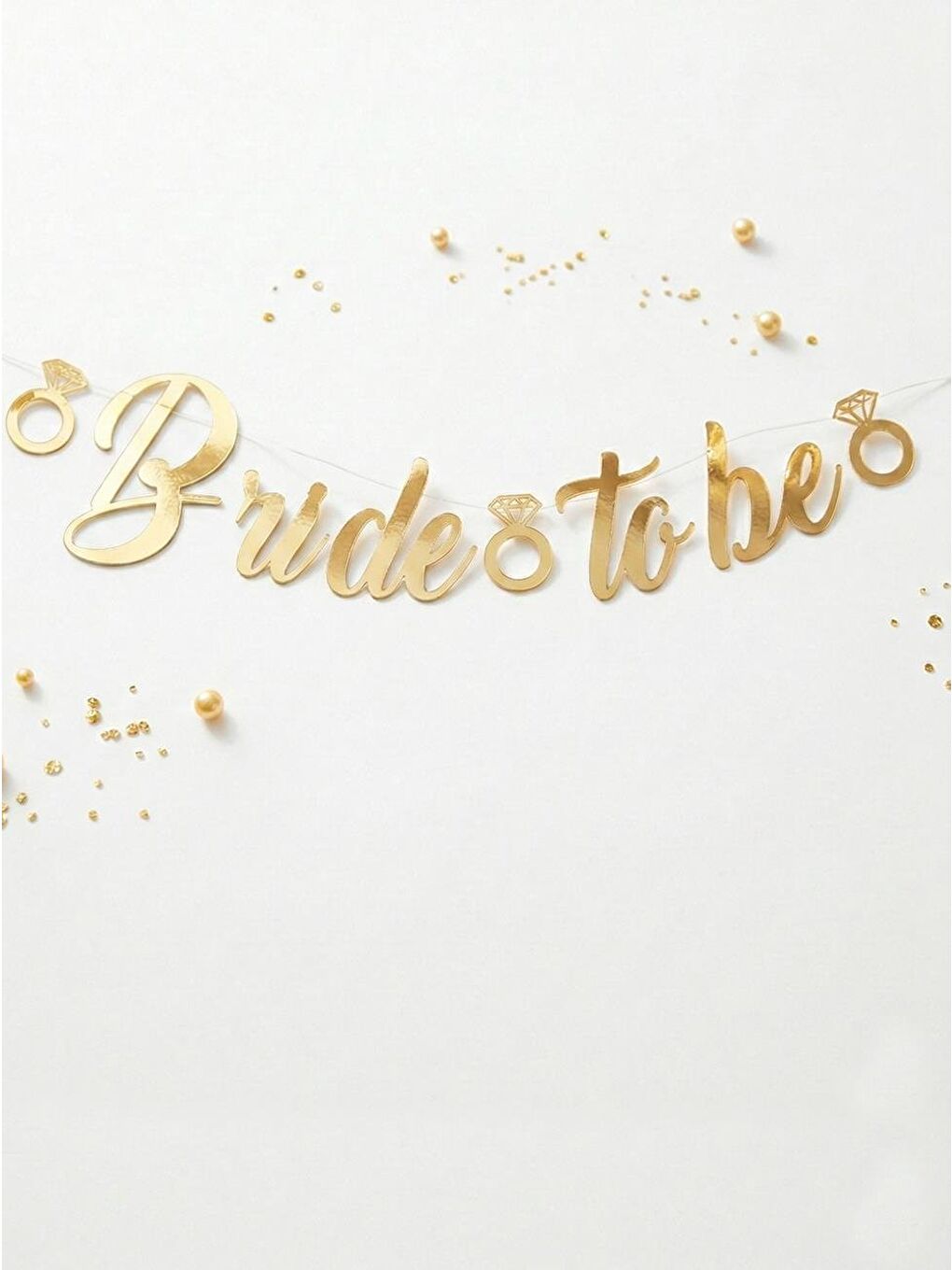 Sarı Bride To Be Kaligrafi Banner Asılabilir  Bekarlığa Veda Parti Süsü Altın-1