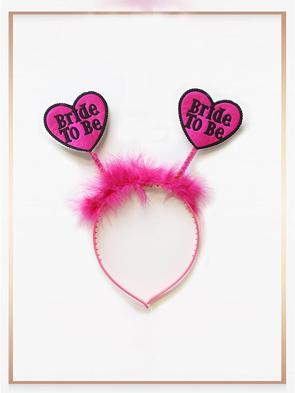 Bride To Be Yazılı Taç Bekarlığa Veda Parti Aksesuarı Fuşya-1
