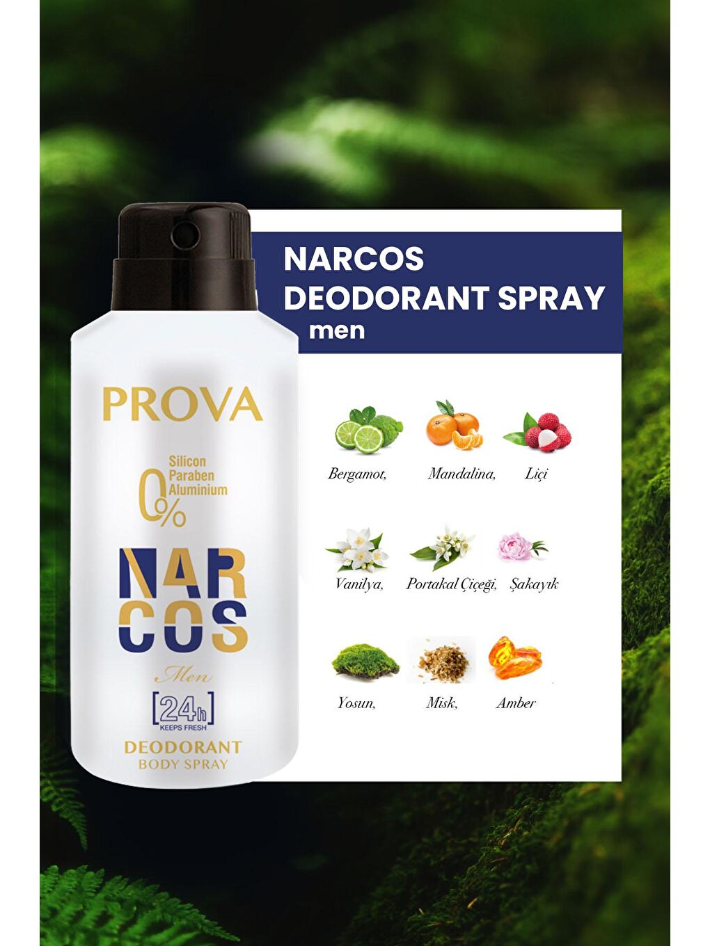 Prova Karışık Narcos EDP Erkek Parfüm 120 ml ve Deodorant 150 ml - 1