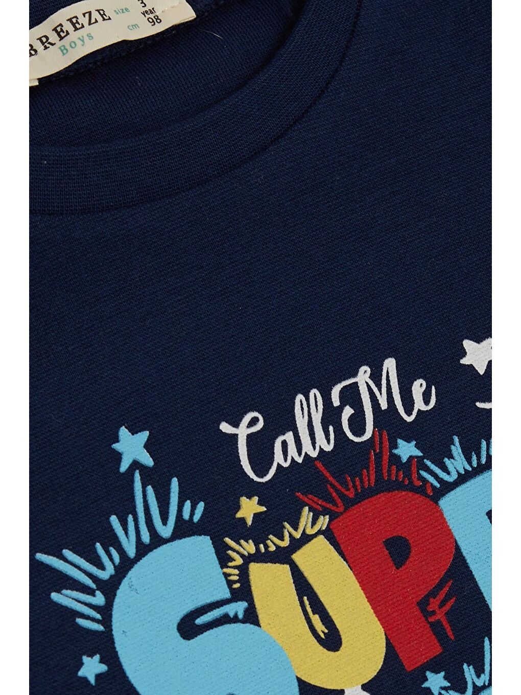 Erkek Çocuk Uzun Kollu Tişört Yazı Baskılı Lacivert (1-3 Yaş)-2