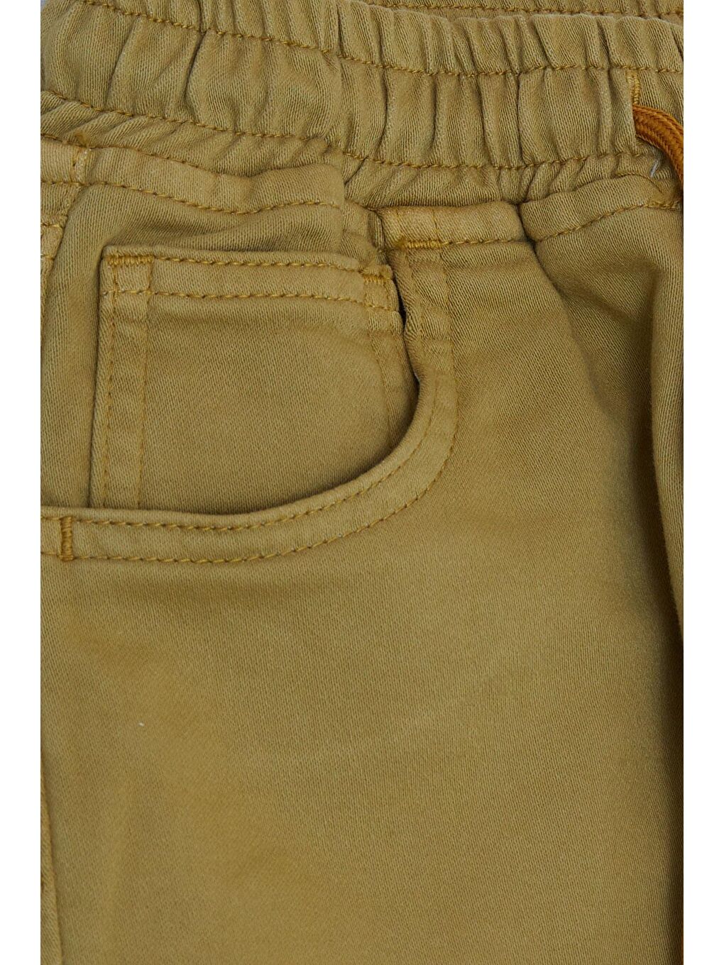 Erkek Çocuk Pantolon Bağcıklı Beli Paçası Lastikli Haki Yeşil (6-10 Yaş)-7