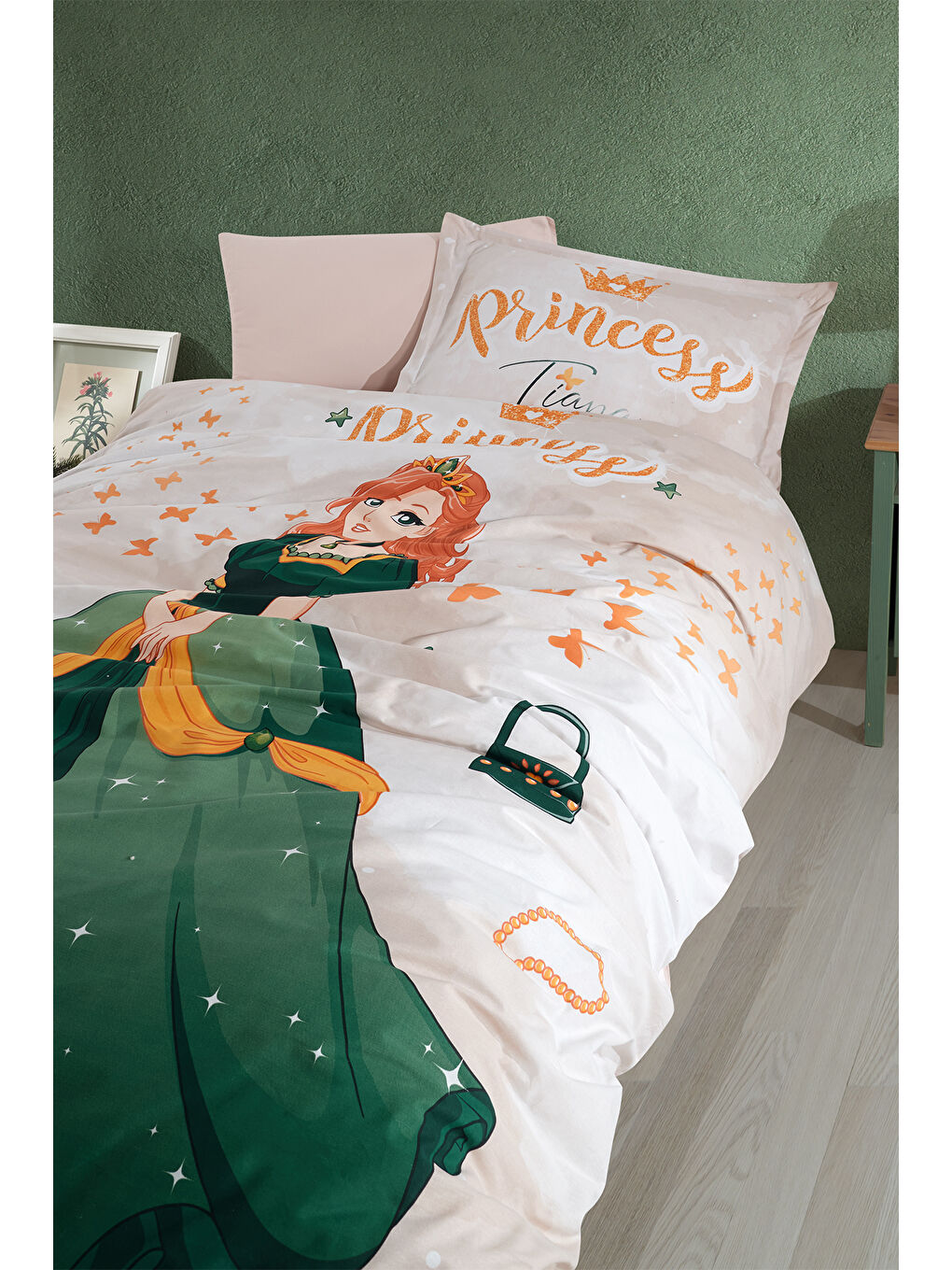 Bej %100 Pamuk Nevresim Takımı Tek Kişilik Tiana-1