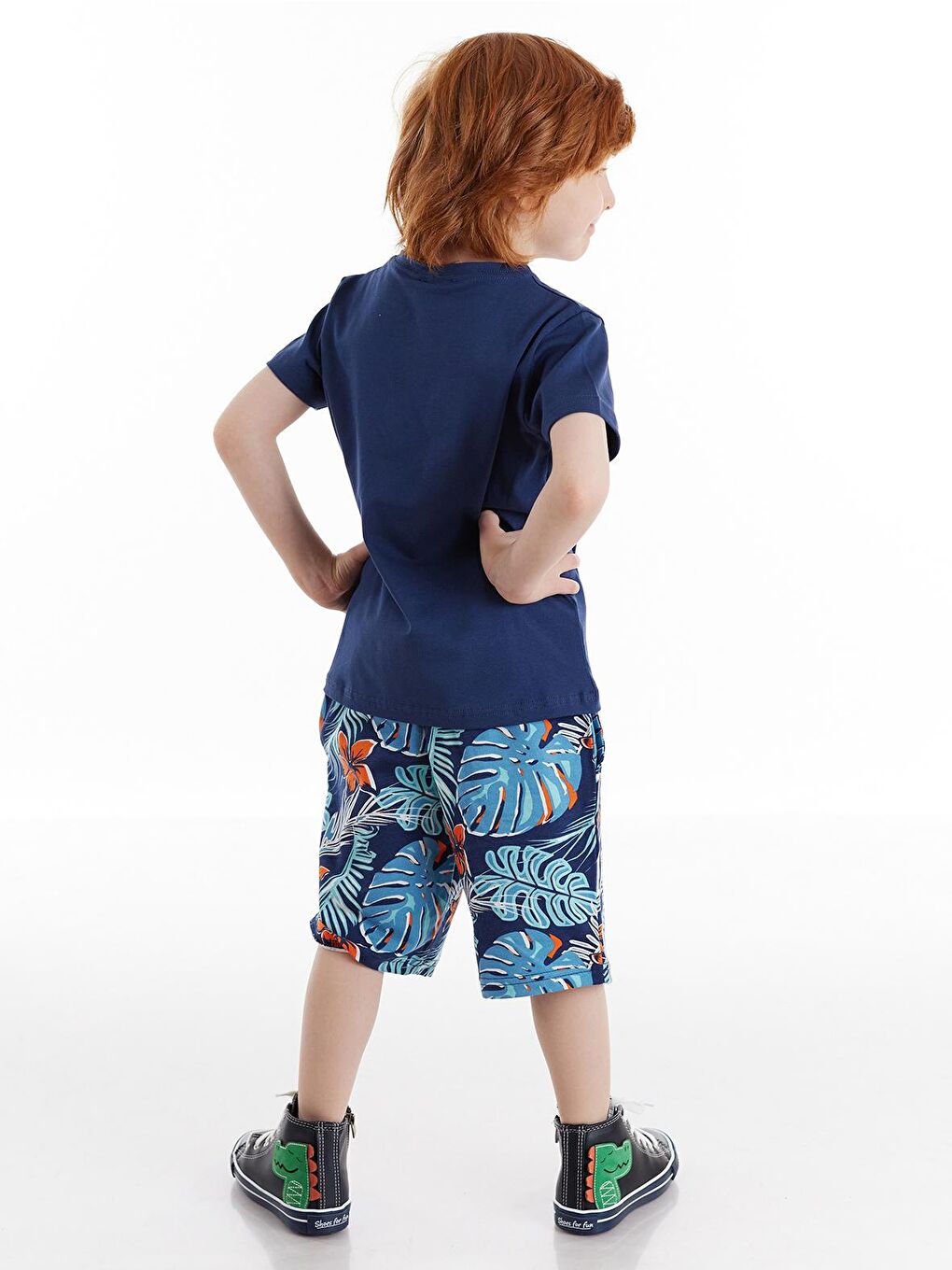 Denokids Karışık Surfer Croco Erkek Çocuk Şort Takım - 1