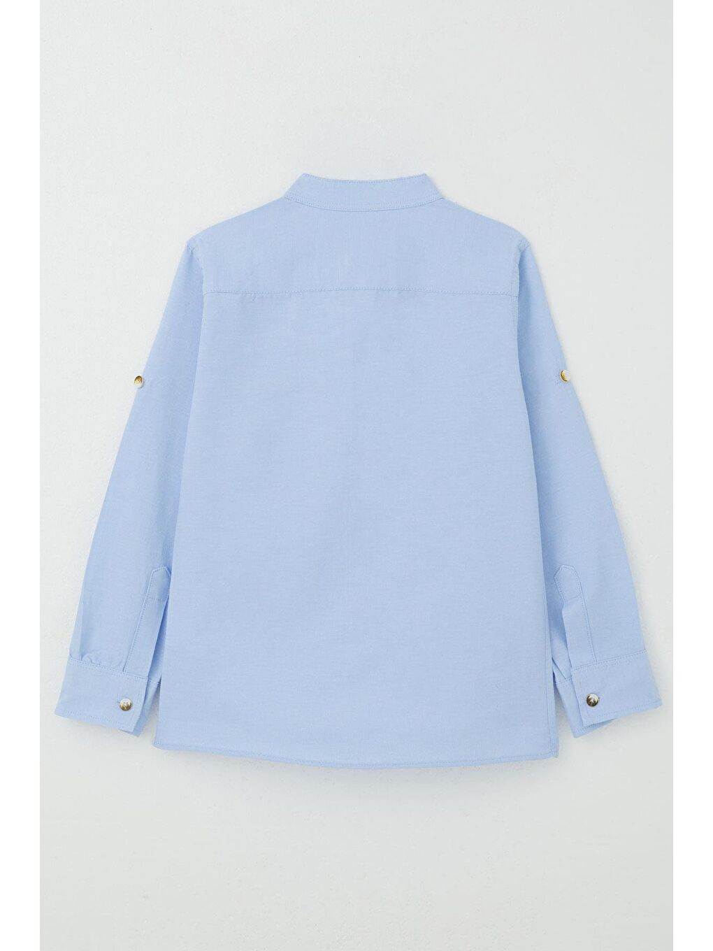 Erkek Çocuk Gömlek Armalı Düğmeli Açık Mavi (8-12 Yaş)-4