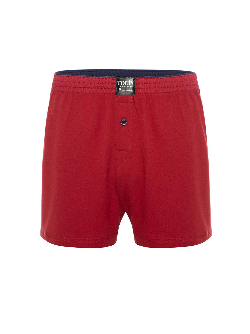 Erkek Pamuklu Düz Renk Bordo %100 Pamuk Boxer 415BR-1
