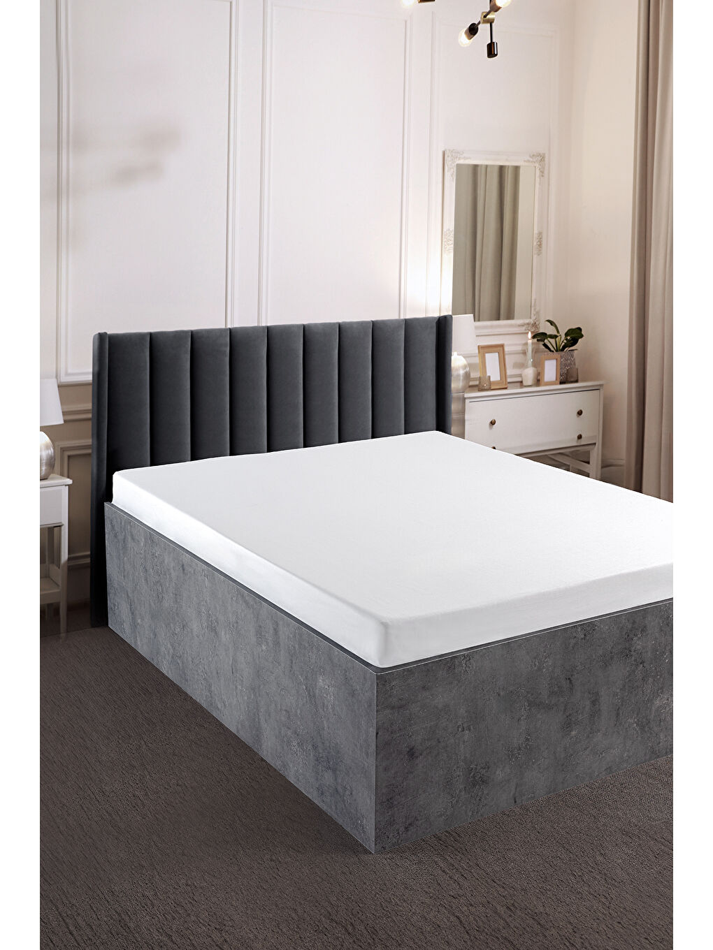 Beyaz Fors Serisi Otel Çarşafı 280x280 120 Tel