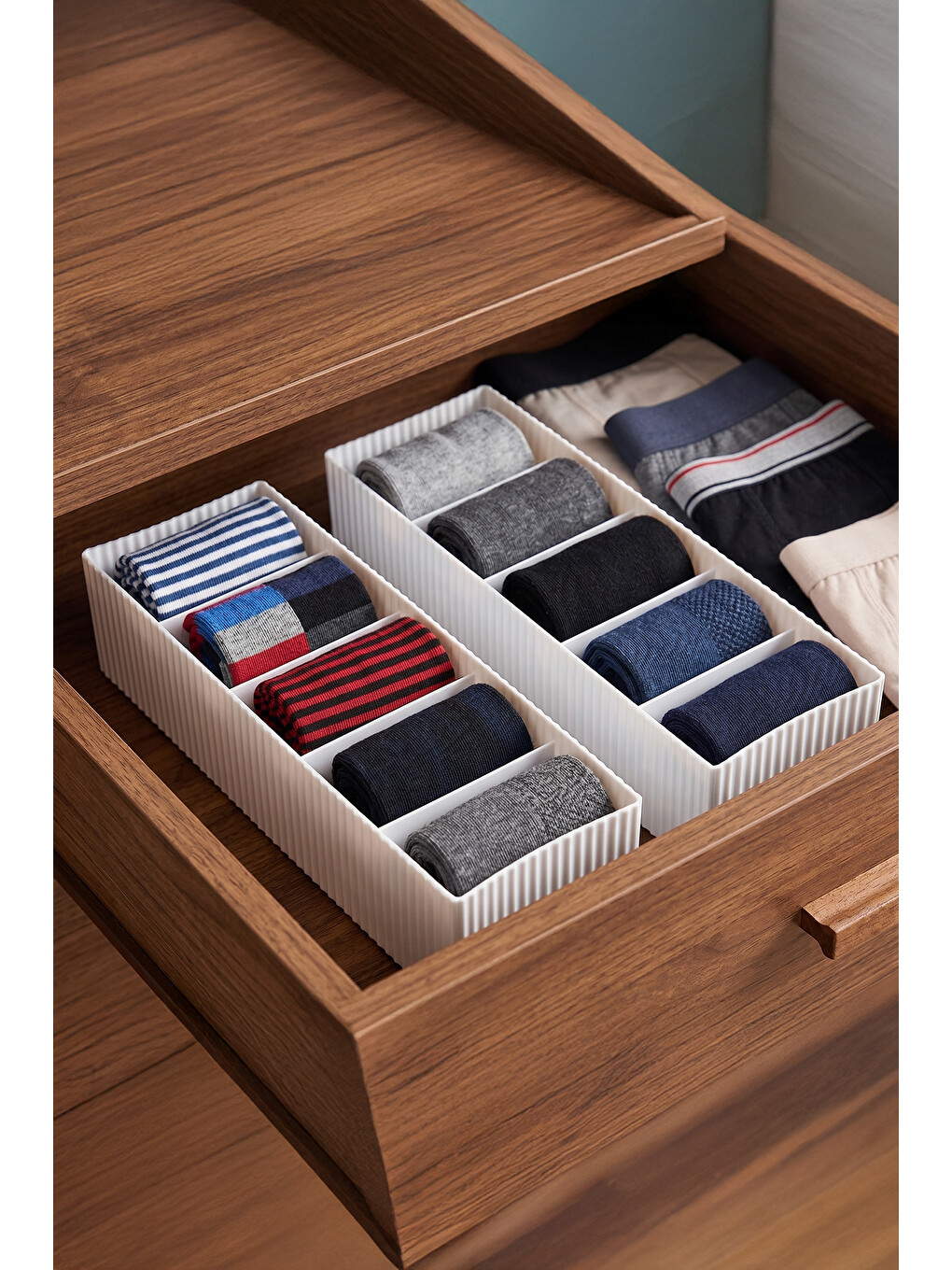 Org-16-1 Çekmece Içi 2li Düzenleyici Organizer Set Beyaz-1