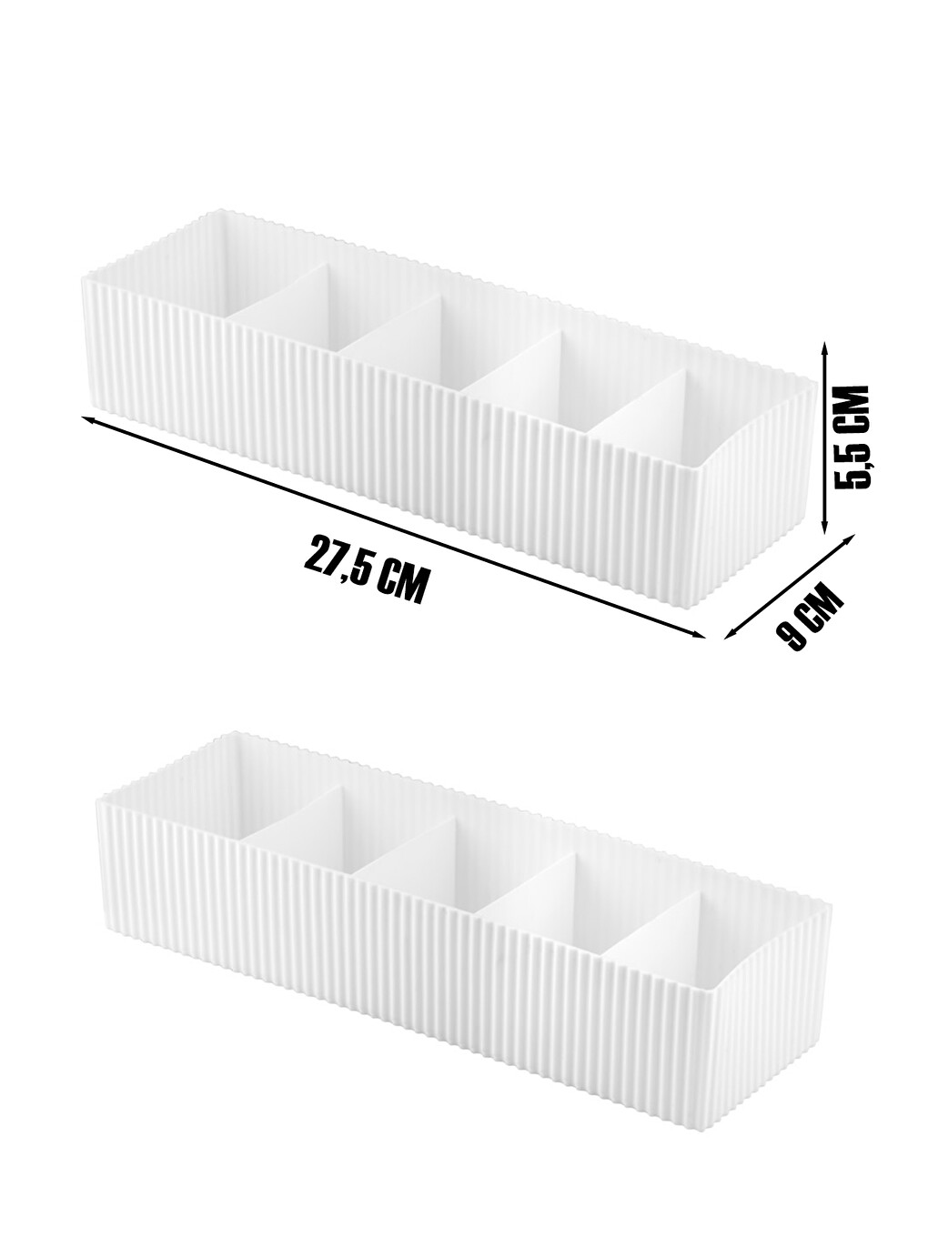 Org-16-1 Çekmece Içi 2li Düzenleyici Organizer Set Beyaz-2