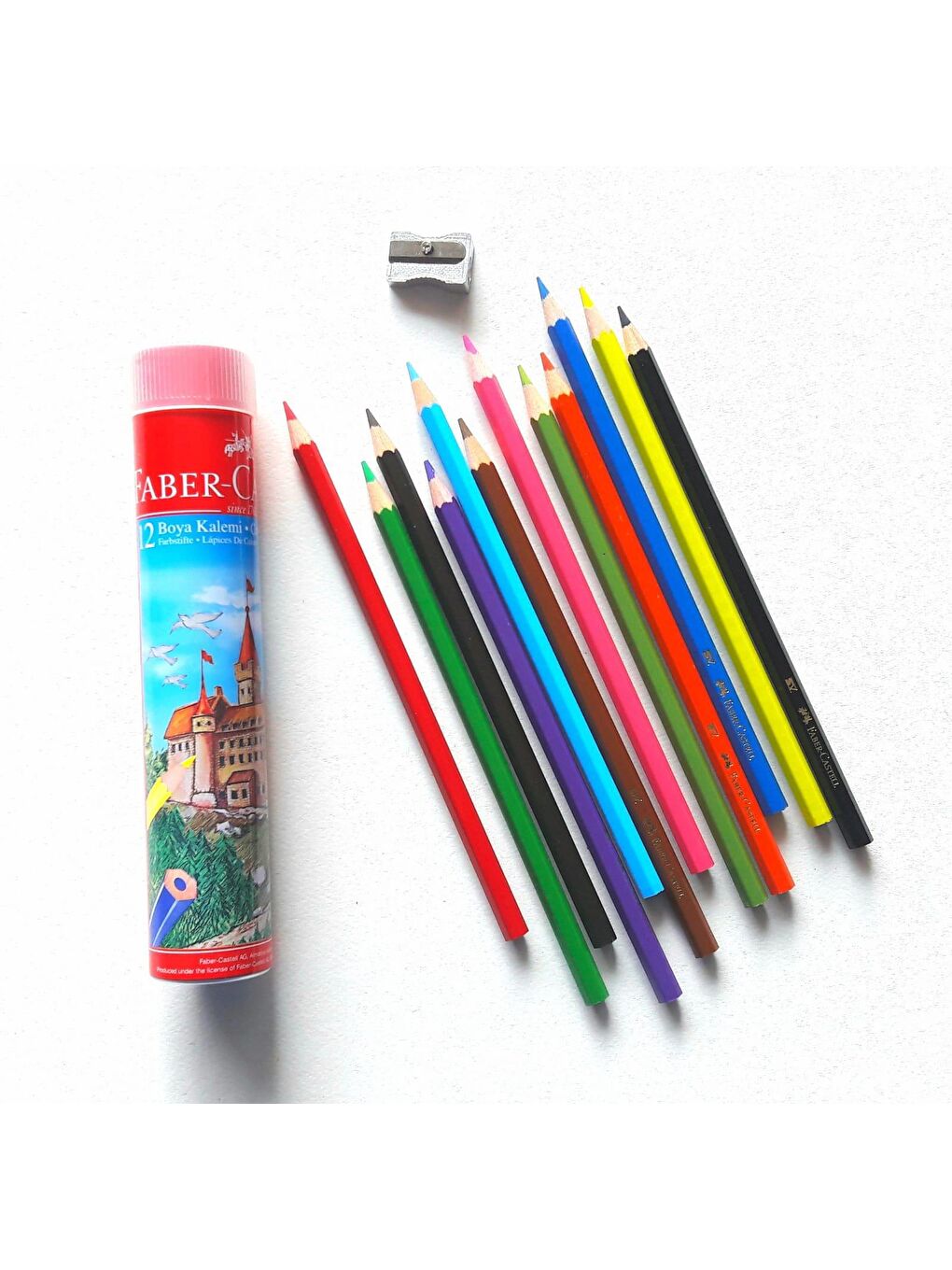 FABER CASTELL Metal Tüp Kuru Boya 12 Renk