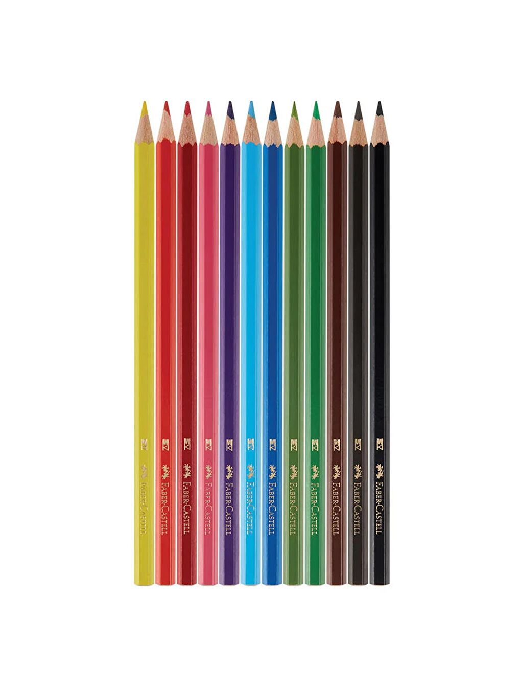 FABER CASTELL Karton Kutu Tam Boy Kuru Boya 12 Renk - 1