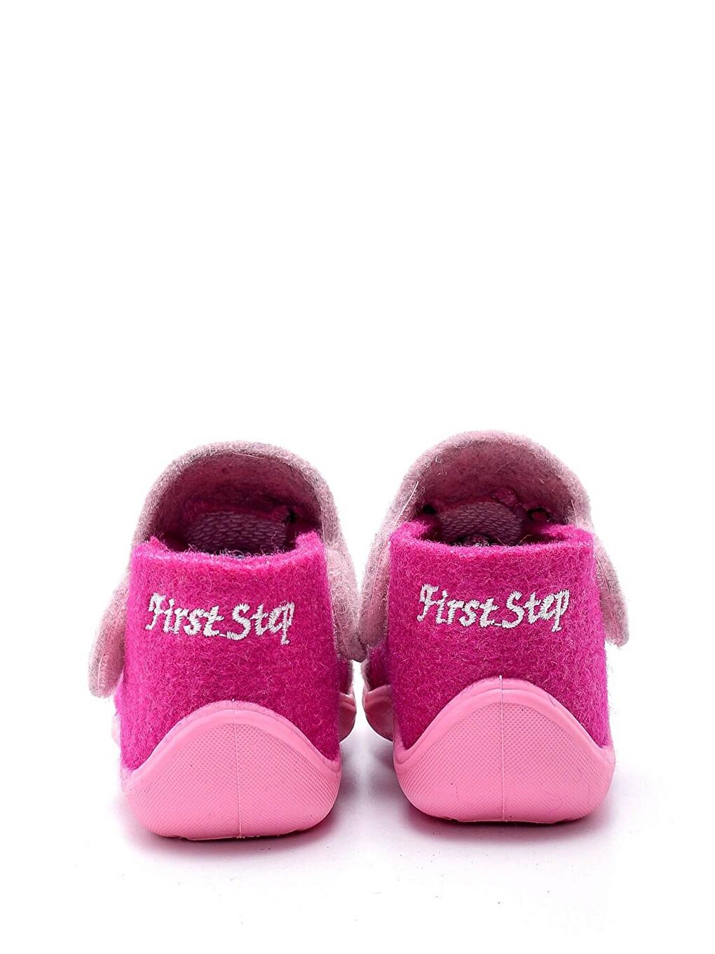 First Step Pembe-Fuşya Ayıcık Nakışlı Keçe Çocuk Panduf - 3