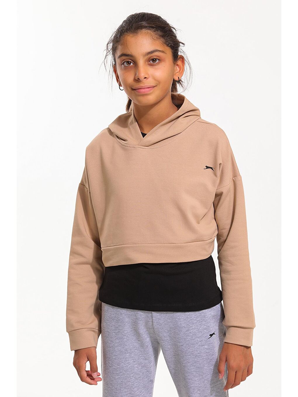 SLAZENGER Bej-Siyah DUA Kız Çocuk Sweatshirt Bej / Siyah