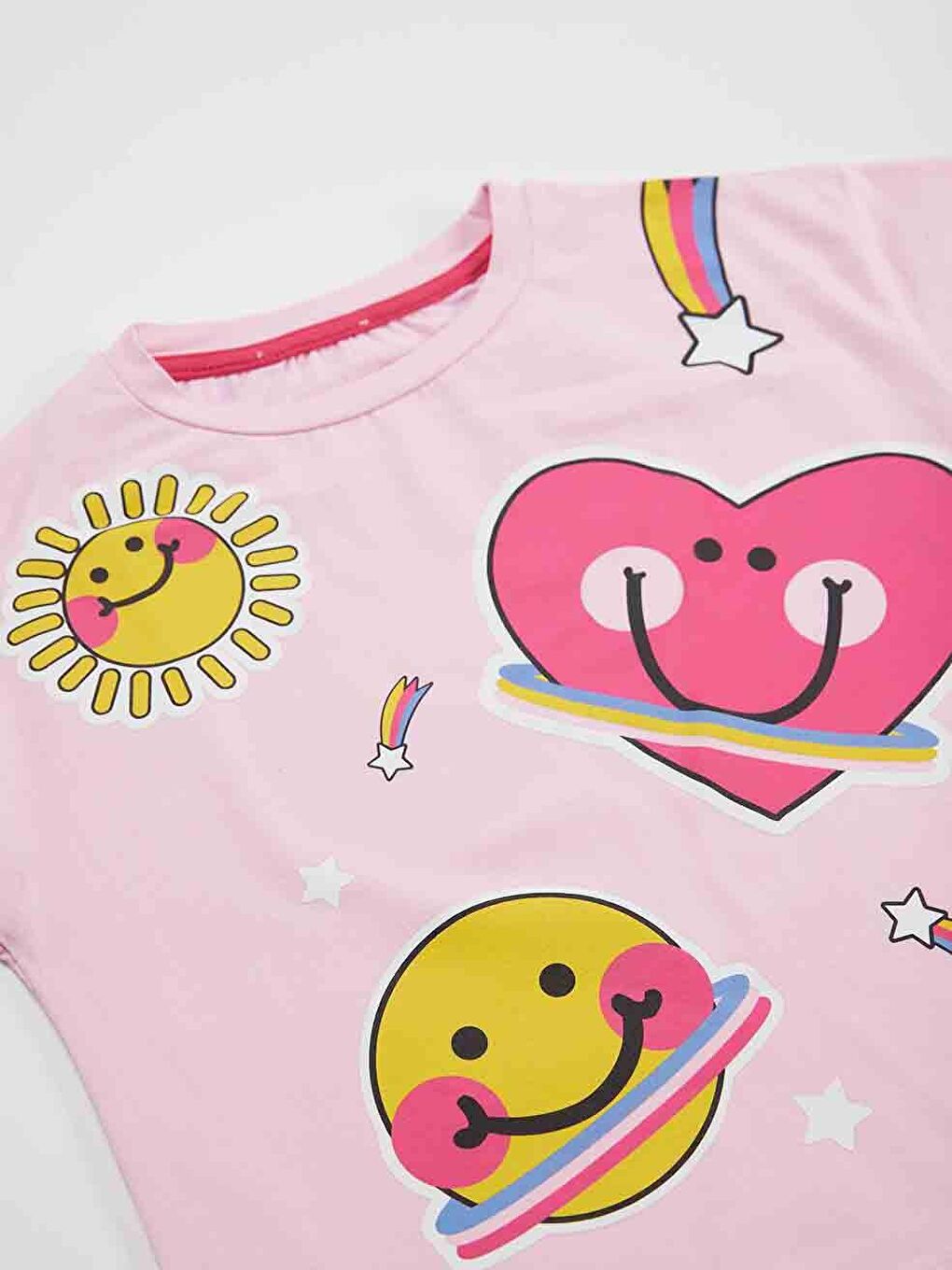 MSHB&G Pembe Love Galaxy Kız T-shirt Eşofman Altı Takım - 4