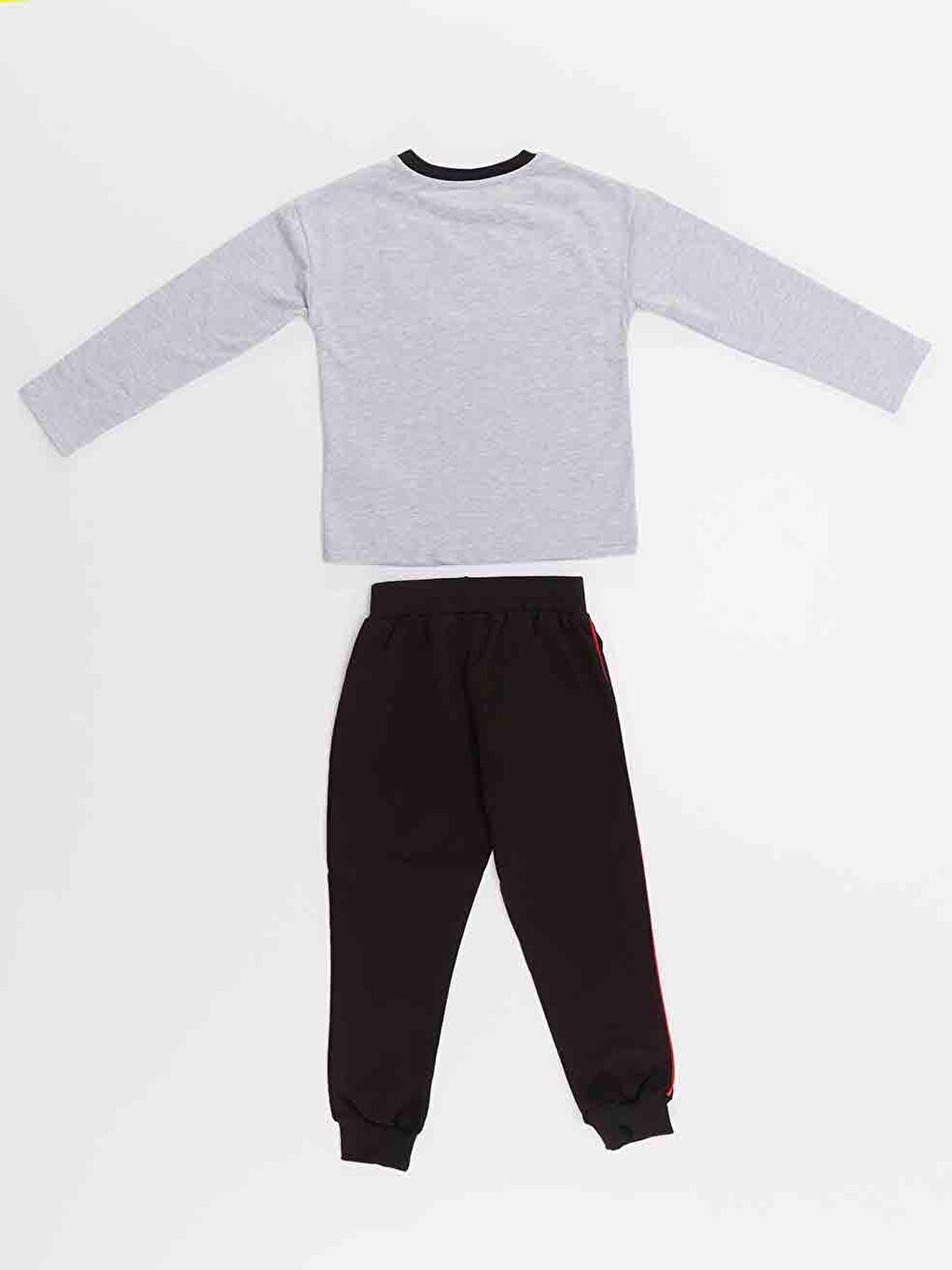 Karışık Çantada Kedi Kız Tişört Eşofman Altı Takım-3