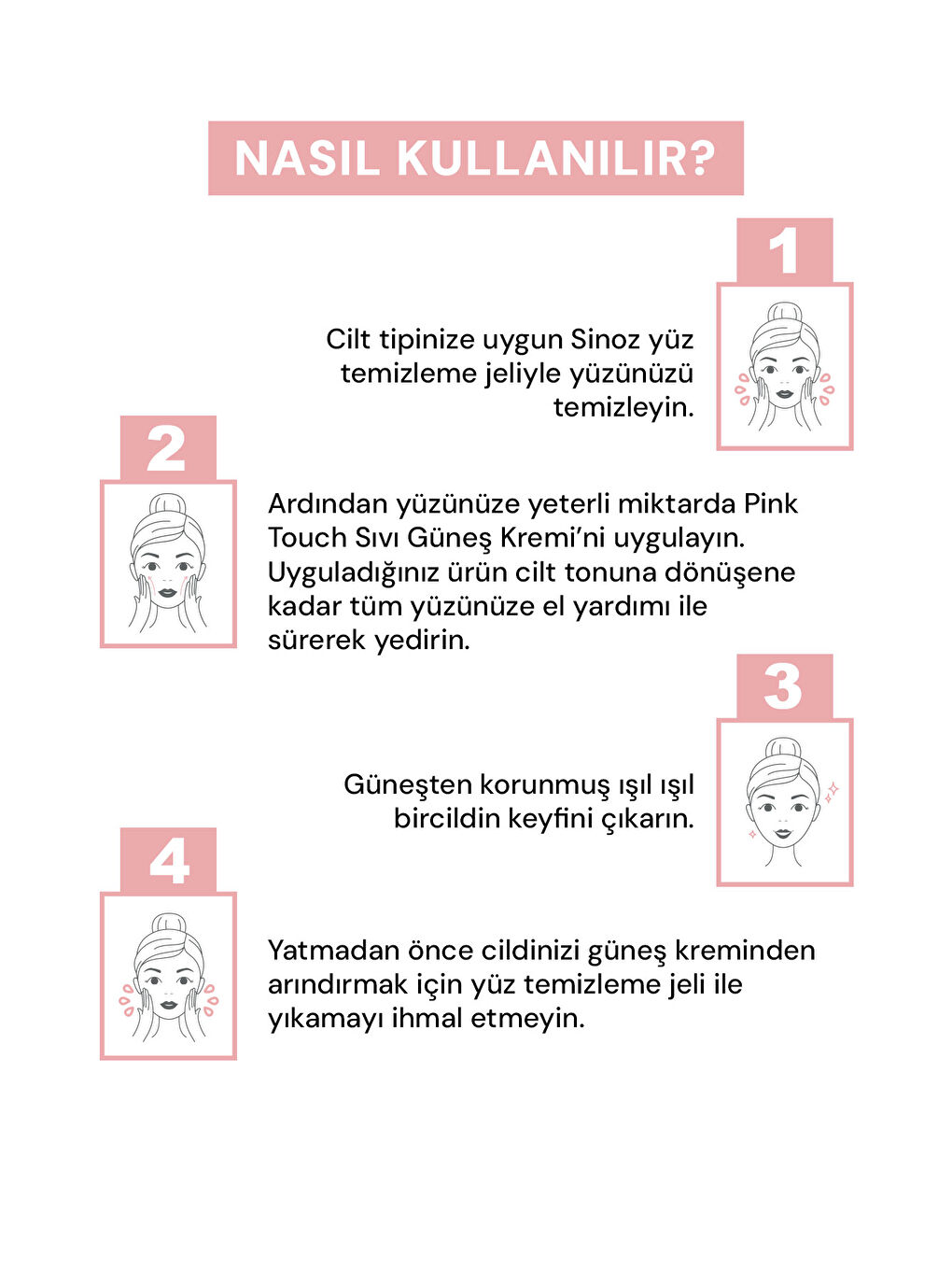Pink Touch Anında Ton Eşitleyici Onarıcı Nemlendirici Pembe Yüz Güneş Kremi Spf50-4