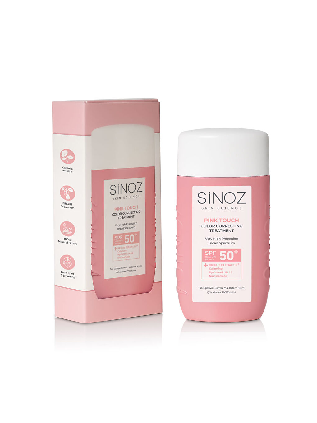 Pink Touch Anında Ton Eşitleyici Onarıcı Nemlendirici Pembe Yüz Güneş Kremi Spf50-7