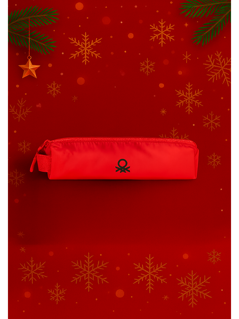 Unisex Kırmızı Kalem Çantası