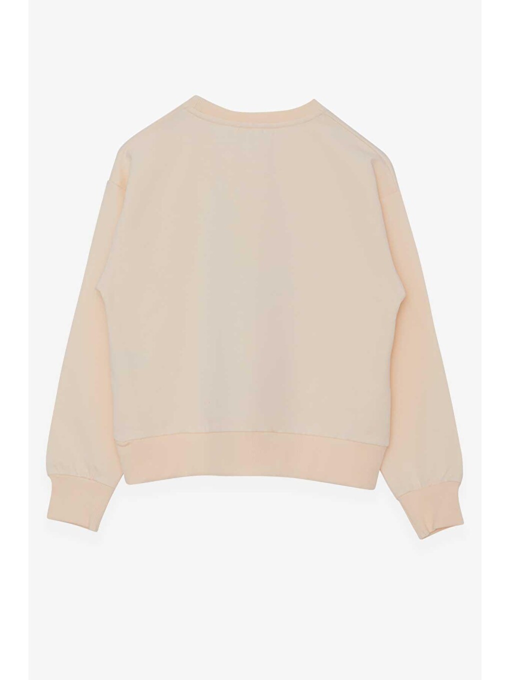Ekru Kız Çocuk Sweatshirt Pullu Kız Baskılı Krem (9-14 Yaş)-1