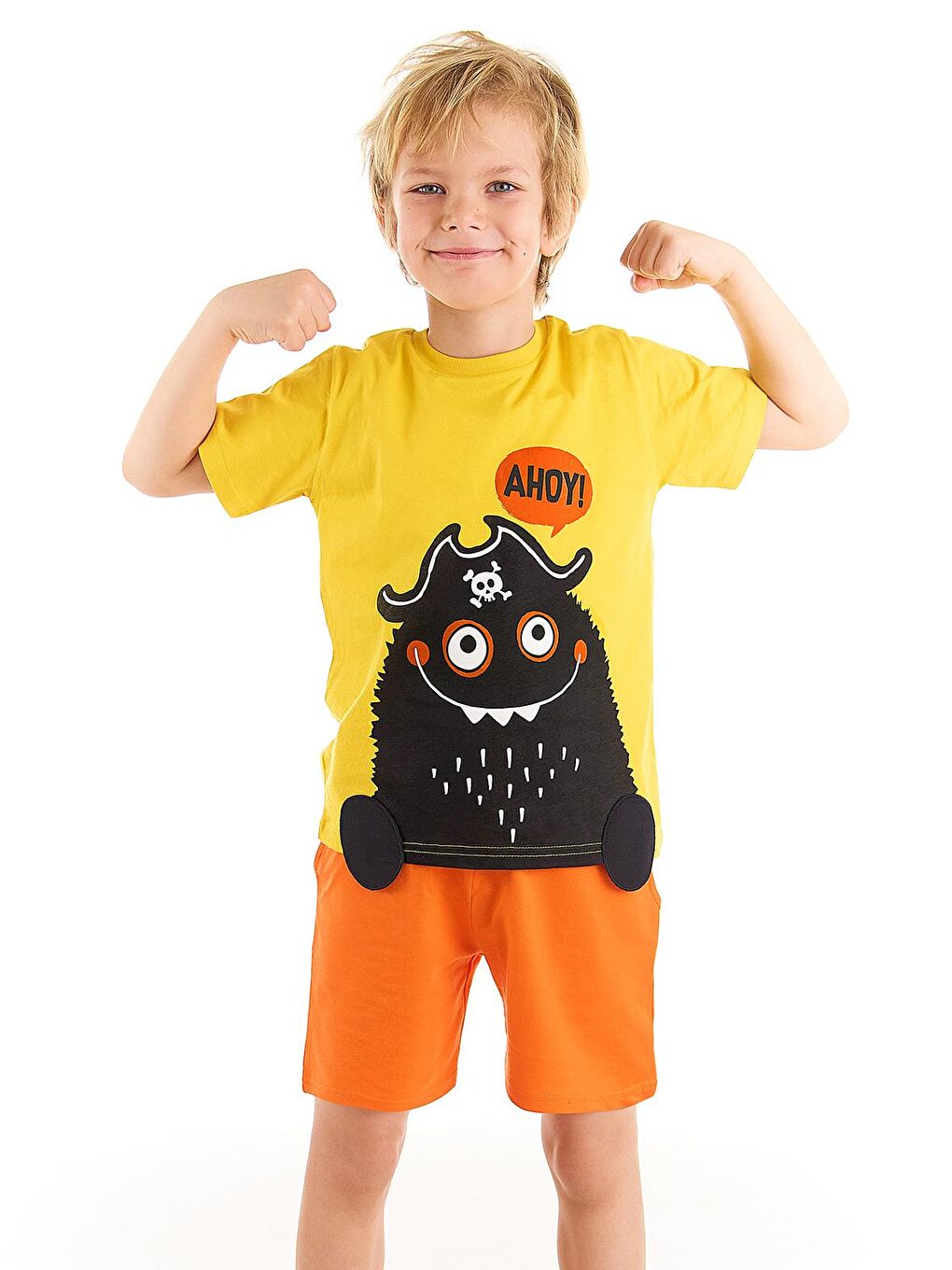 Denokids Karışık Korsan Canavar Erkek Çocuk T-shirt Şort Takım