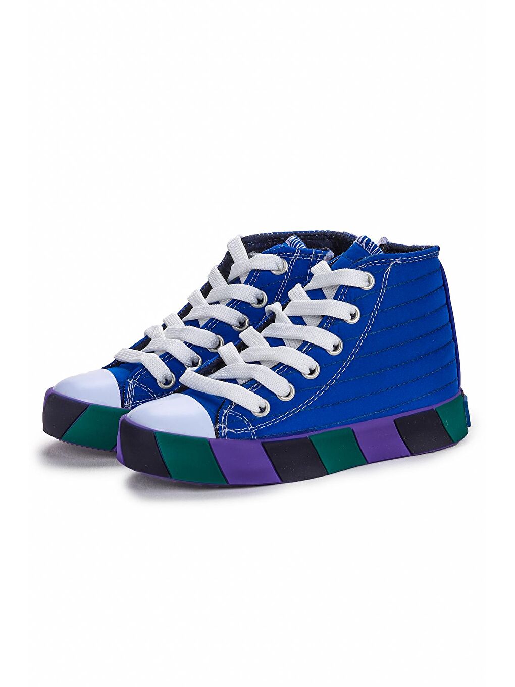 Mavi Fermuarlı Işıklı Kız/Erkek Çocuk Spor Ayakkabı Alf 200-2