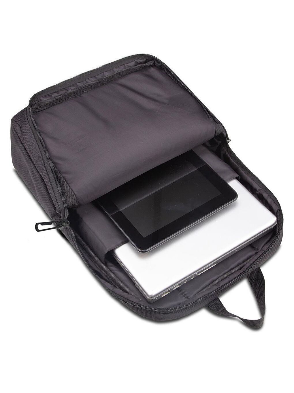 Siyah RC58-150 Su Geçirmez Kumaş 15.6 inch Notebook Sırt Çantası-3