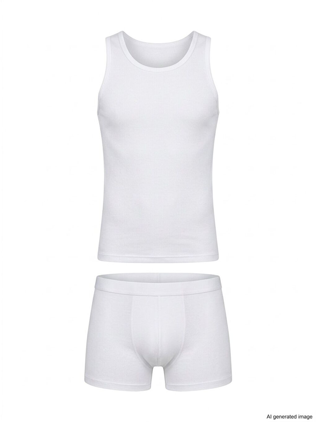 Beyaz Erkek Boxer Atlet Set