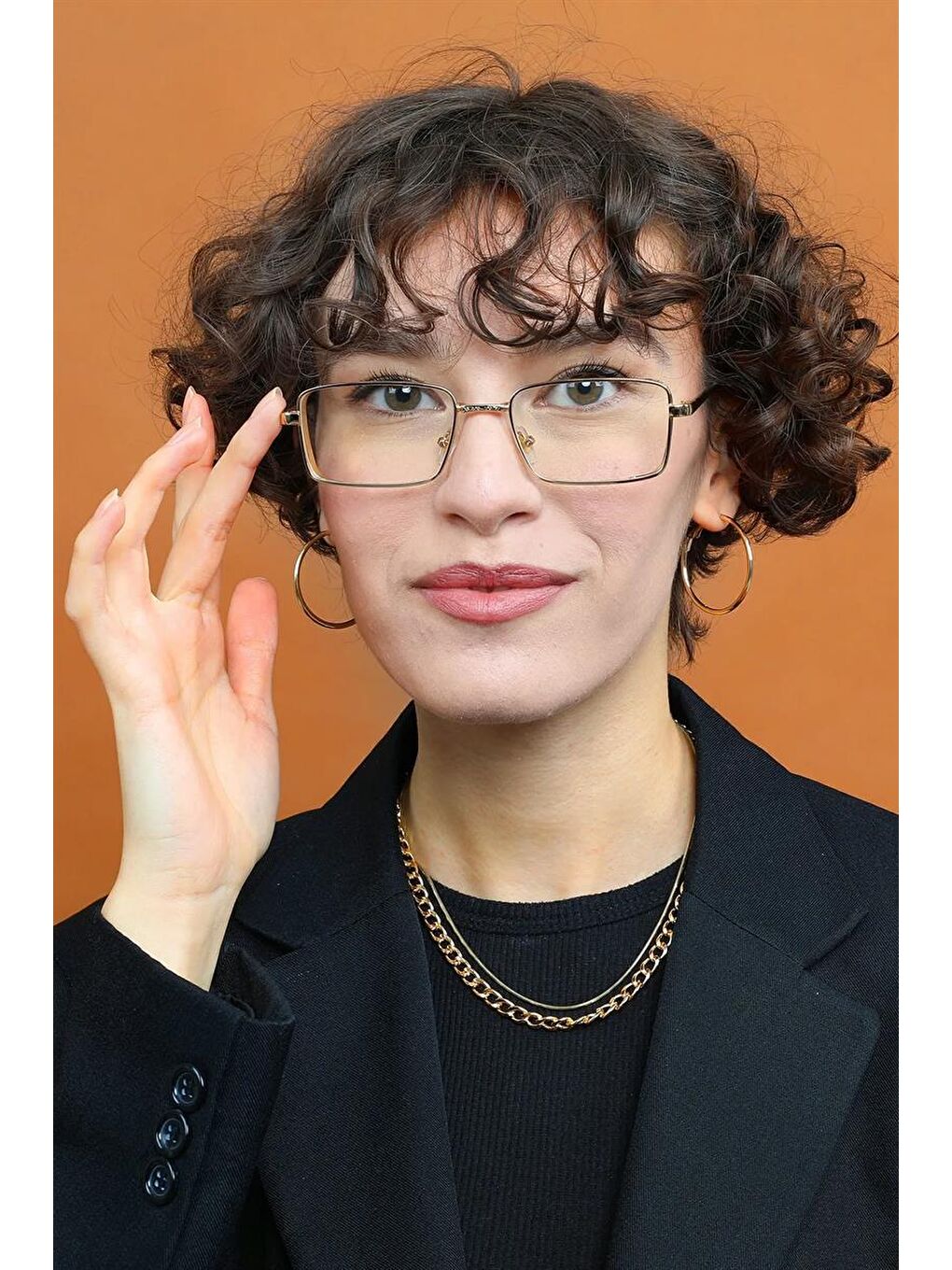 Renksiz Şeffaf Kadın Dikdörtgen Tasarım Güneş Gözlüğü