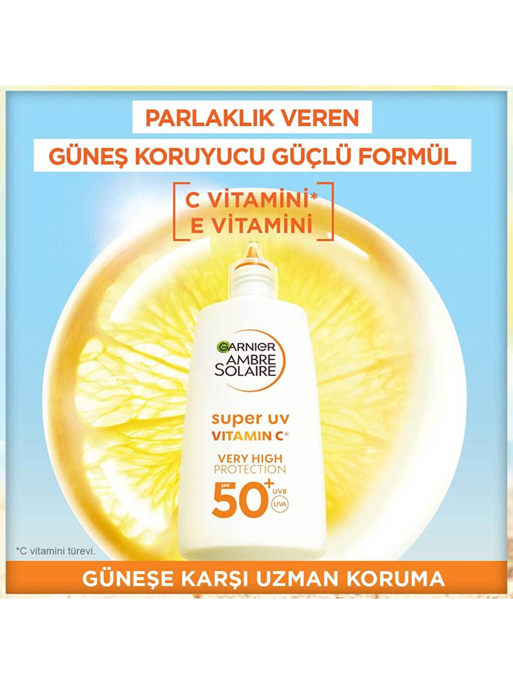 GARNIER Şeffaf Super UV C Vitamini Koyu Leke Karşıtı Fluid Yüz SPF50+ Güneş Kremi 40 ml - 4