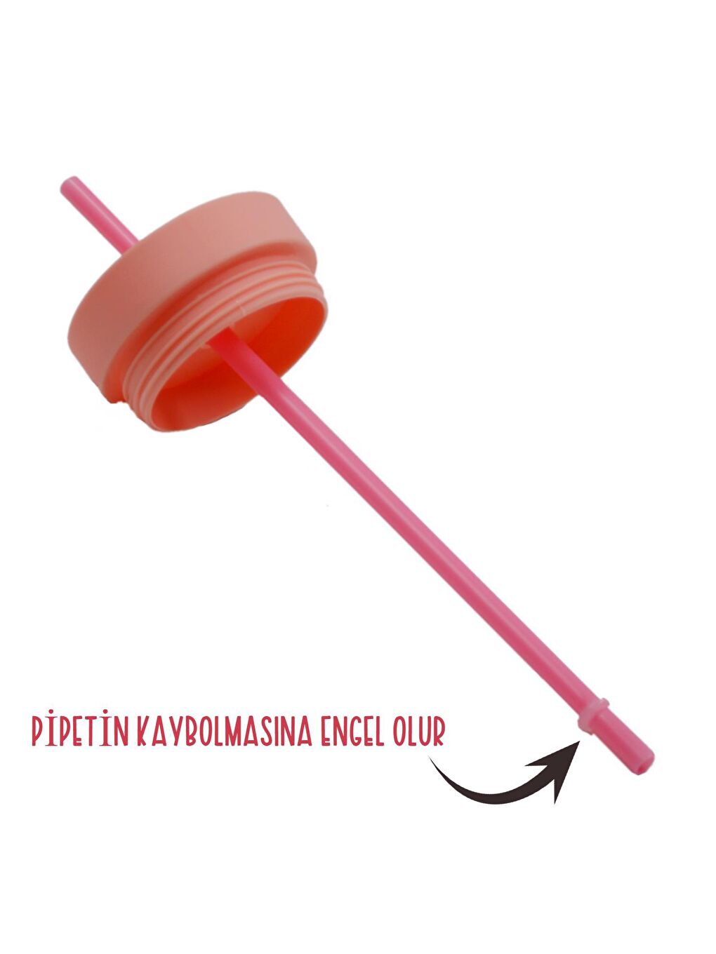 BottleBoss Pembe Çift Katmanlı Pipetli Sızdırmaz Kapak Bardak Matara 470 Ml Pembe - 3