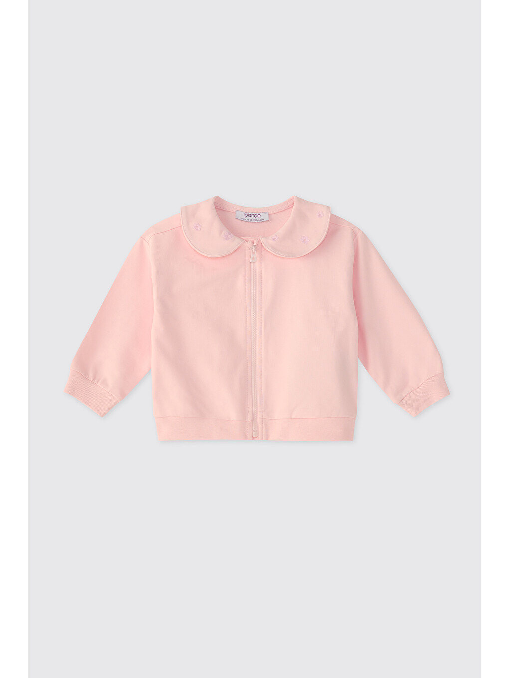 Kız Bebek Fermuarlı Pembe Sweatshirt